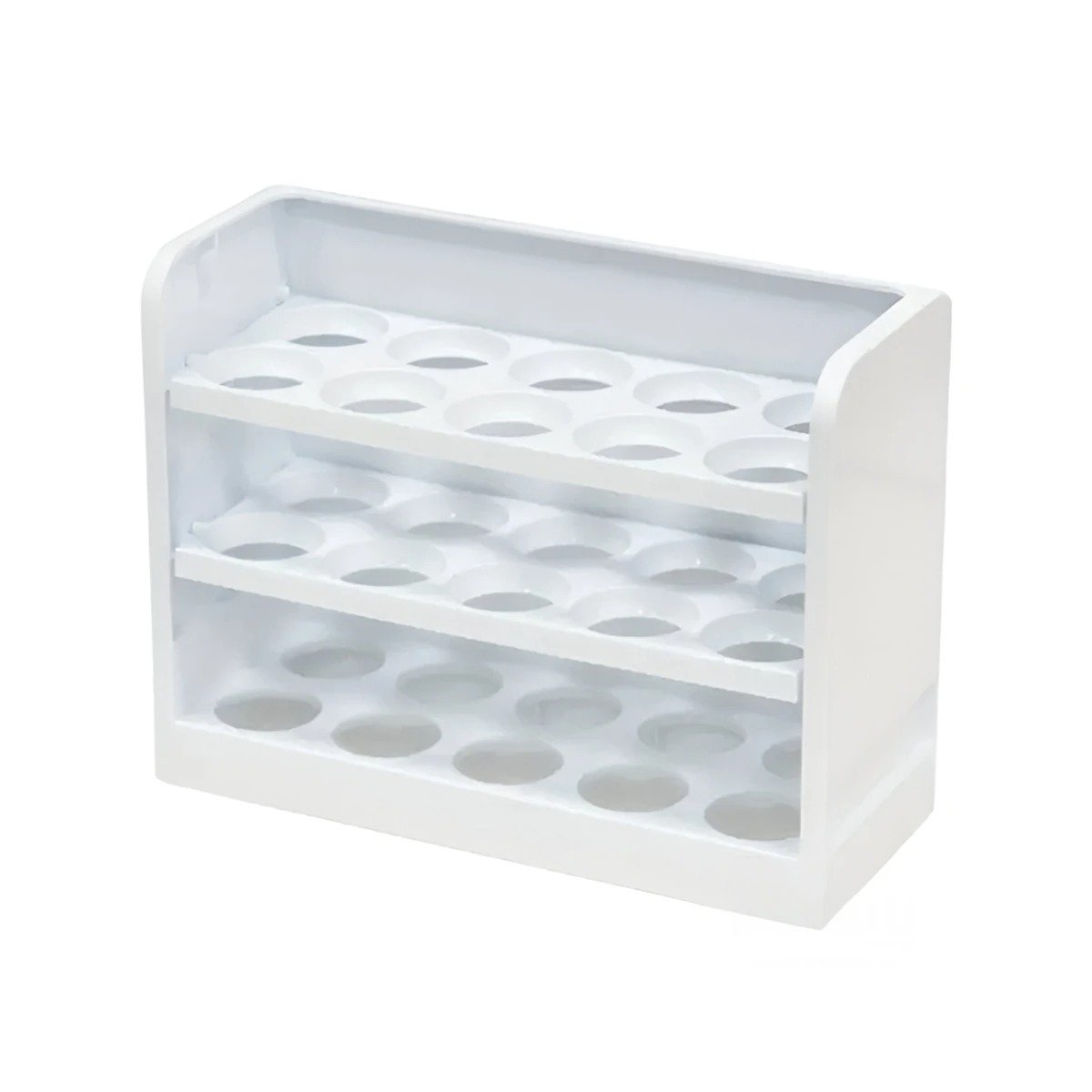PACK12 PORTA HUEVOS DE COCINA EN BLANCO CON TRES NIVELES PARA 30 HUEVOS Y+REGALO STICKER - 2