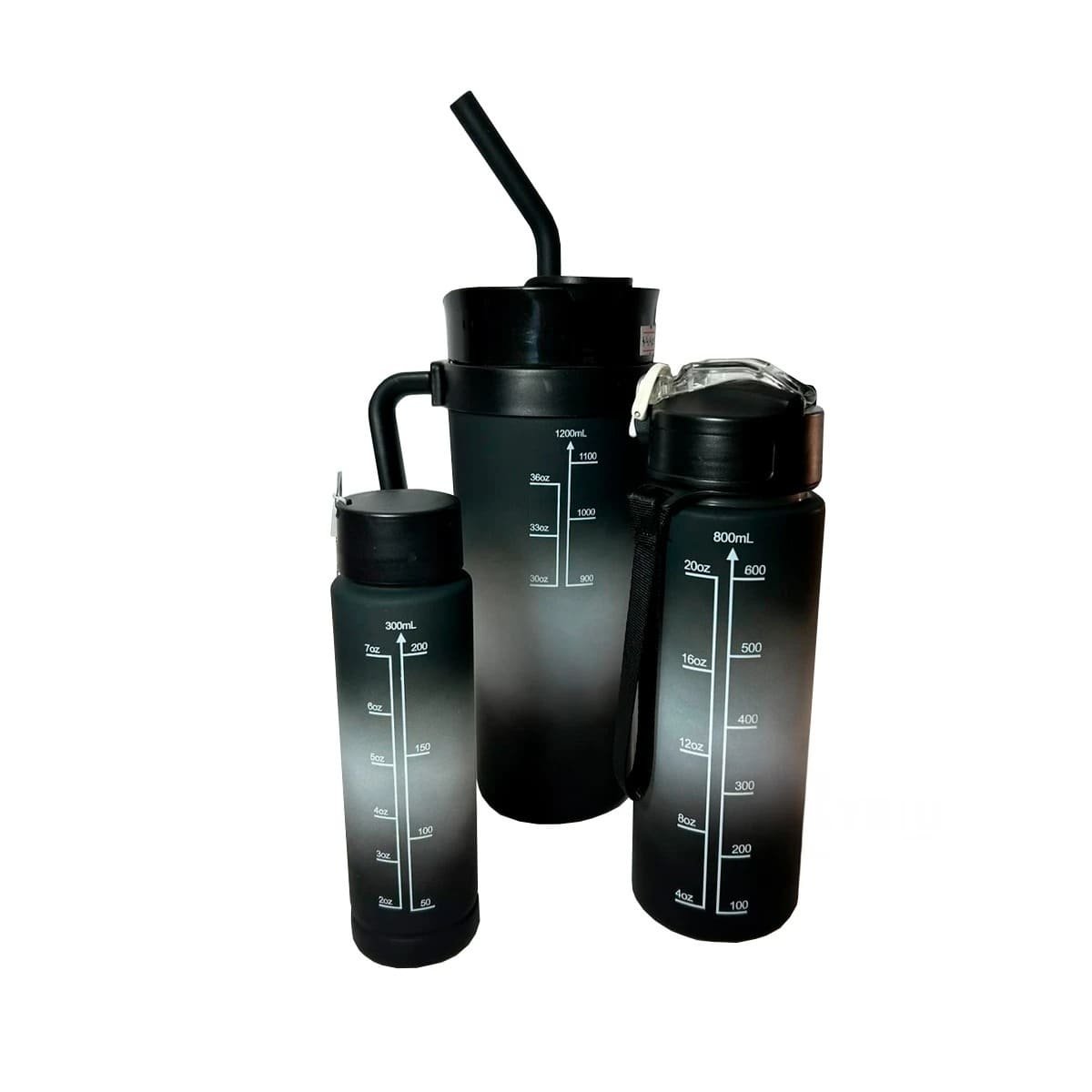 PACK12 EQUIPO TRIO TRICOLOR NEGRO BLANCO CON STICKER 2D RAPIDO FACIL USO Y+REGALO STICKER - 2