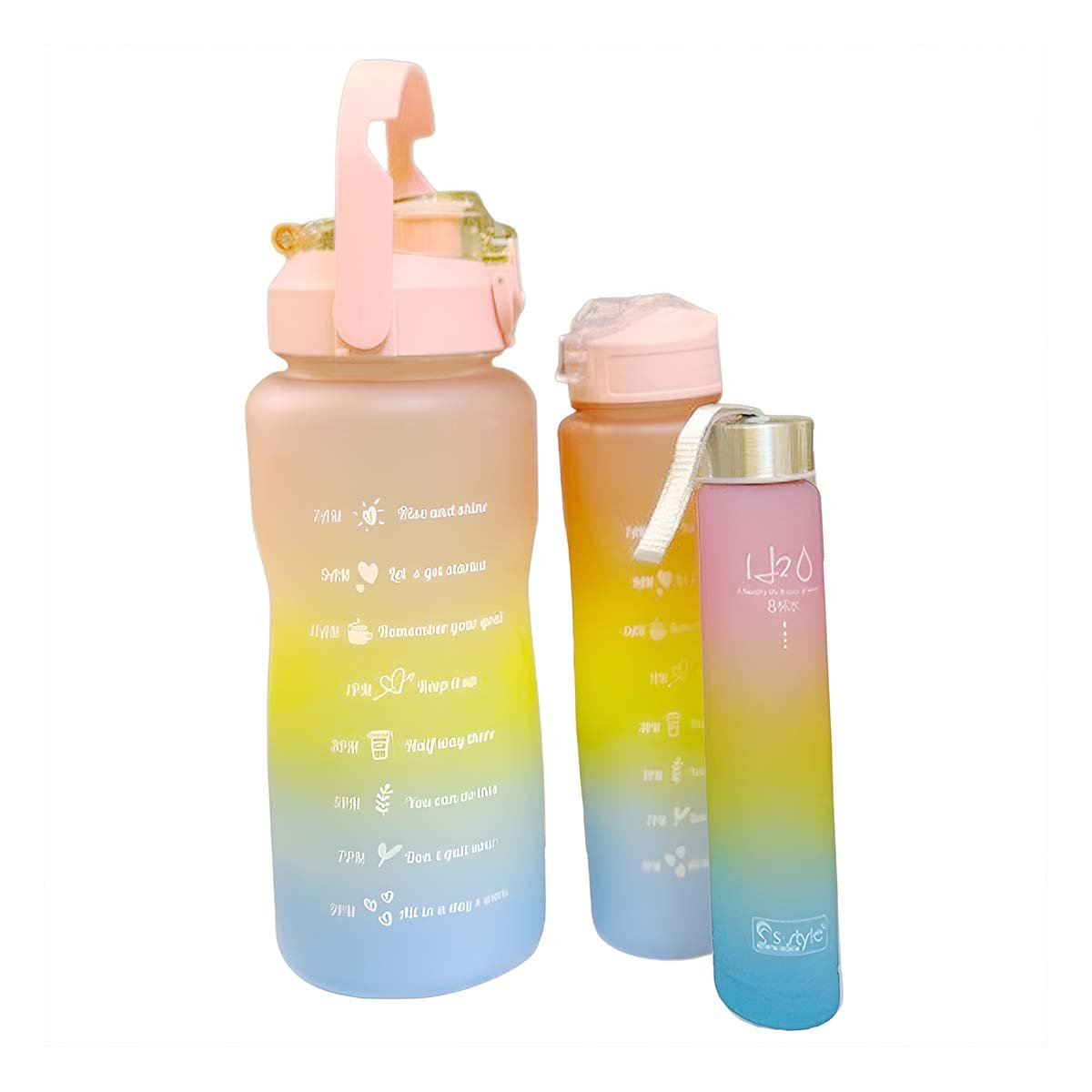 PACK6 CANTIMPLORAS EN ROSADO CON 2 L 1 L Y 300 ML PARA ACTIVIDADES Y+REGALO STICKER - 2