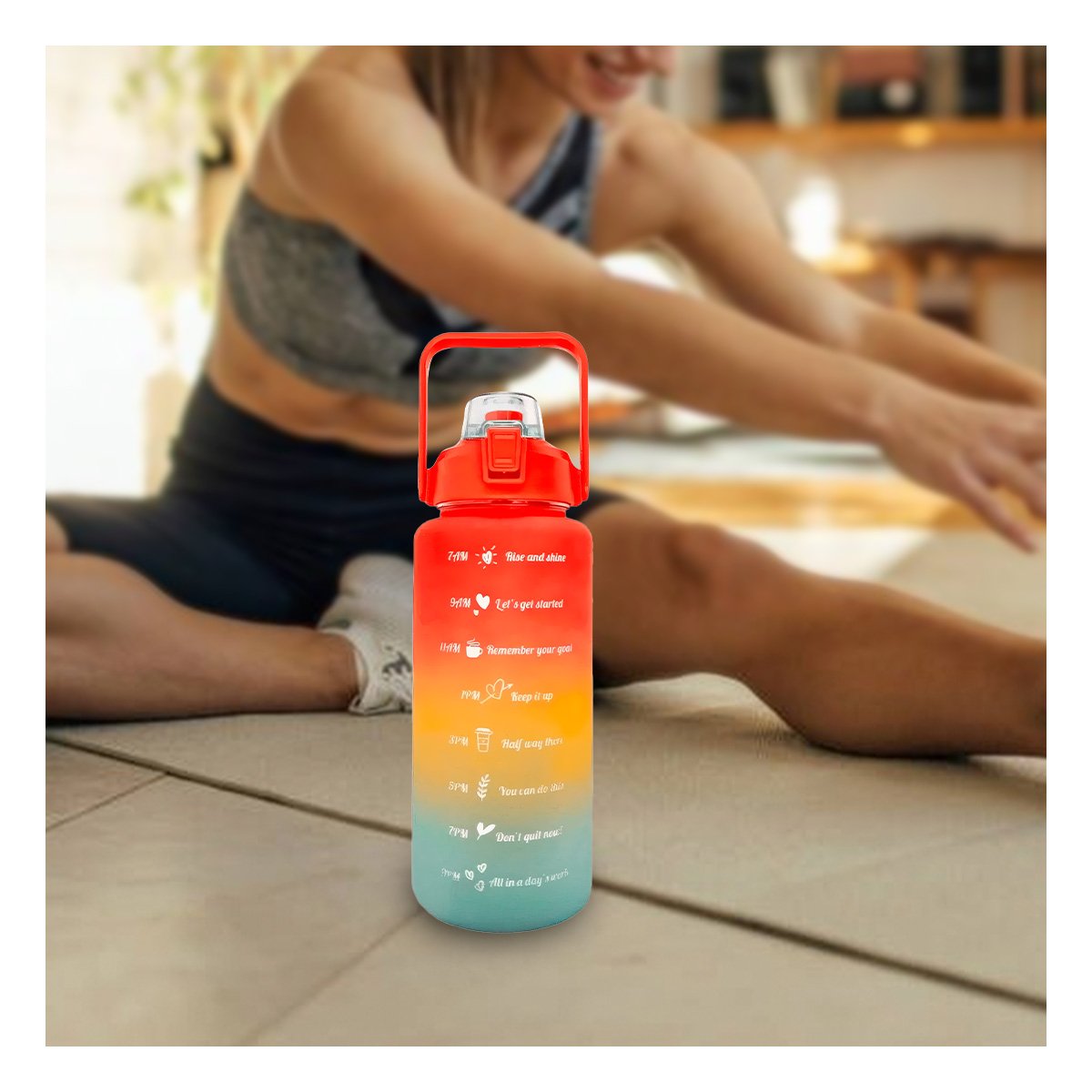 PACK6 RECIPIENTE 2LT MULTICOLOR PARA AGUA Y MANTENERTE HIDRATADO EN DEPORTE - 5