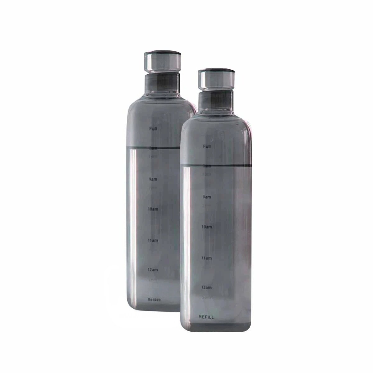 PACK4 VASO ELEGANTE 500 ML TRANSPARENTE NEGRO PARA OFICINA Y CASA Y+PAPEL REGALO - 3