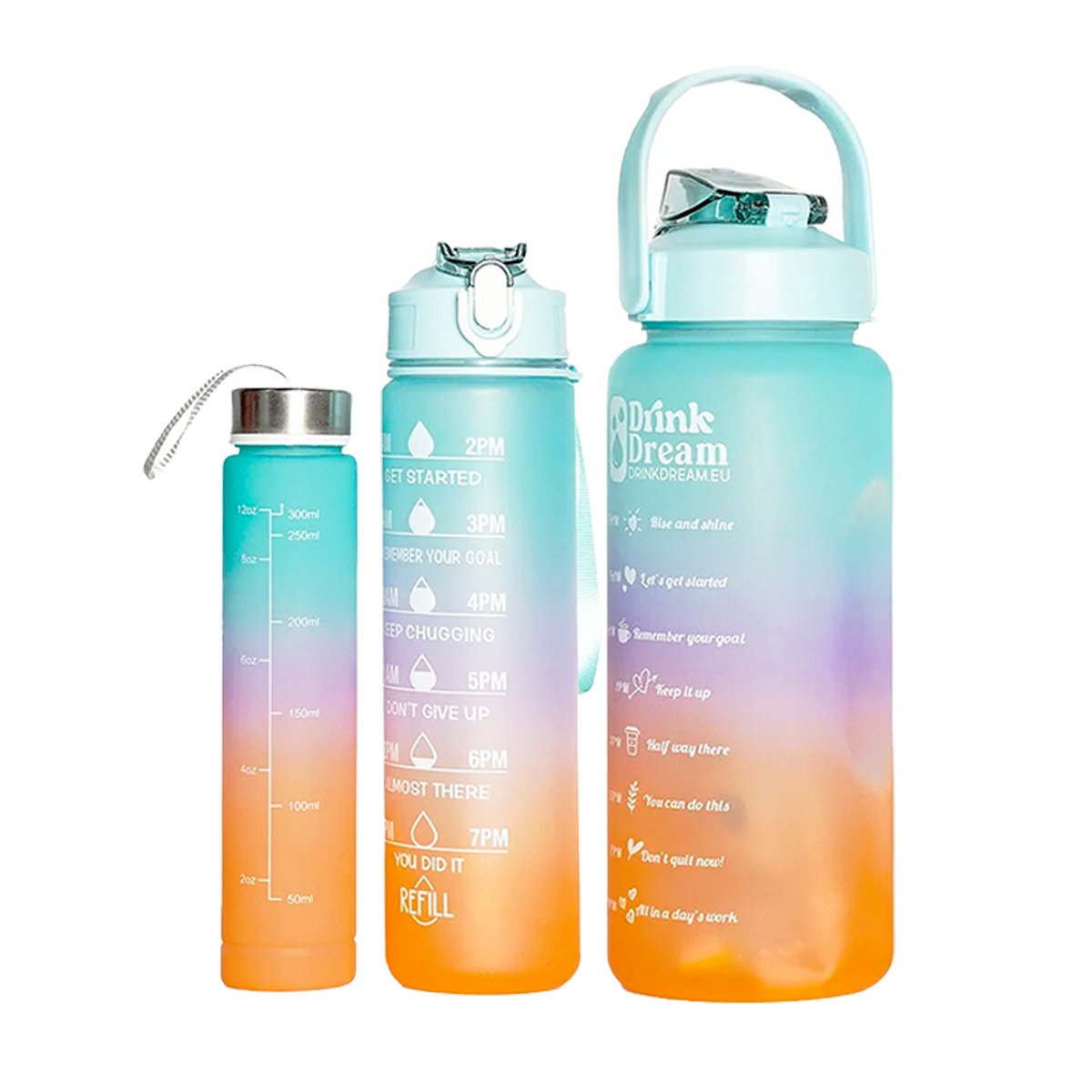 PACK6 CANTIMPLORAS EN CELESTE CON 2 L 1 L Y 300 ML PARA ACTIVIDADES Y+REGALO STICKER - 2