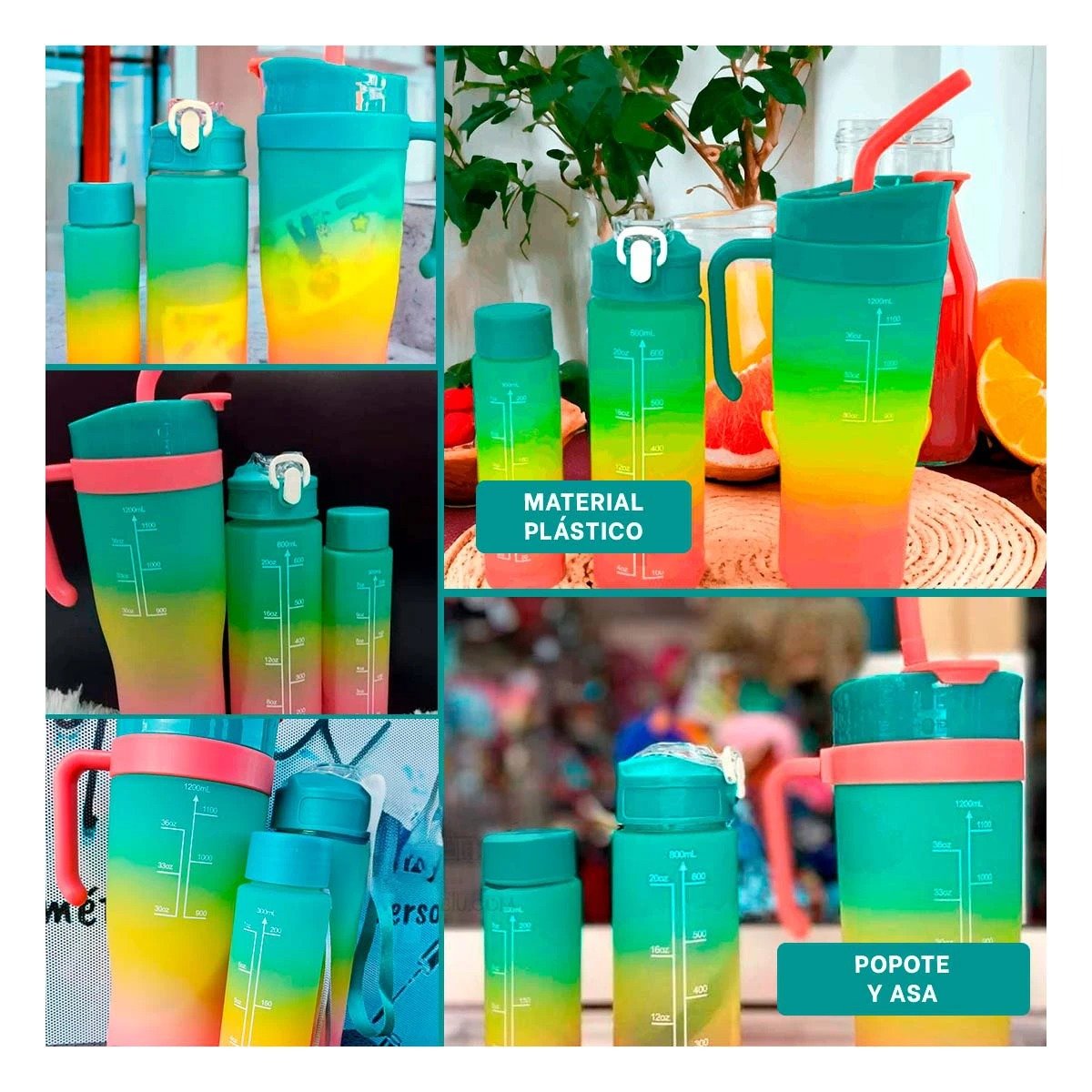 PACK4 TOMATODO ELECTRONICO TRIO TRICOLOR VERDE AMARILLO ROSADO COMPACTO Y+REGALO STICKER - 2