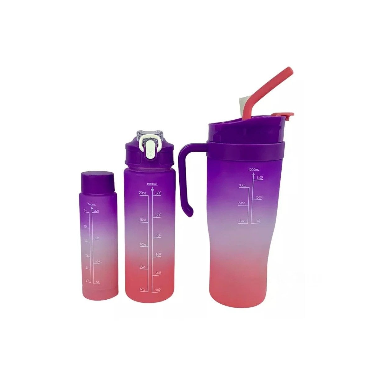PACK2 UTENSILIO TRIO TRICOLOR MORADO BLANCO ROSADO FACIL DE TRANSPORTAR Y+REGALO STICKER - 2