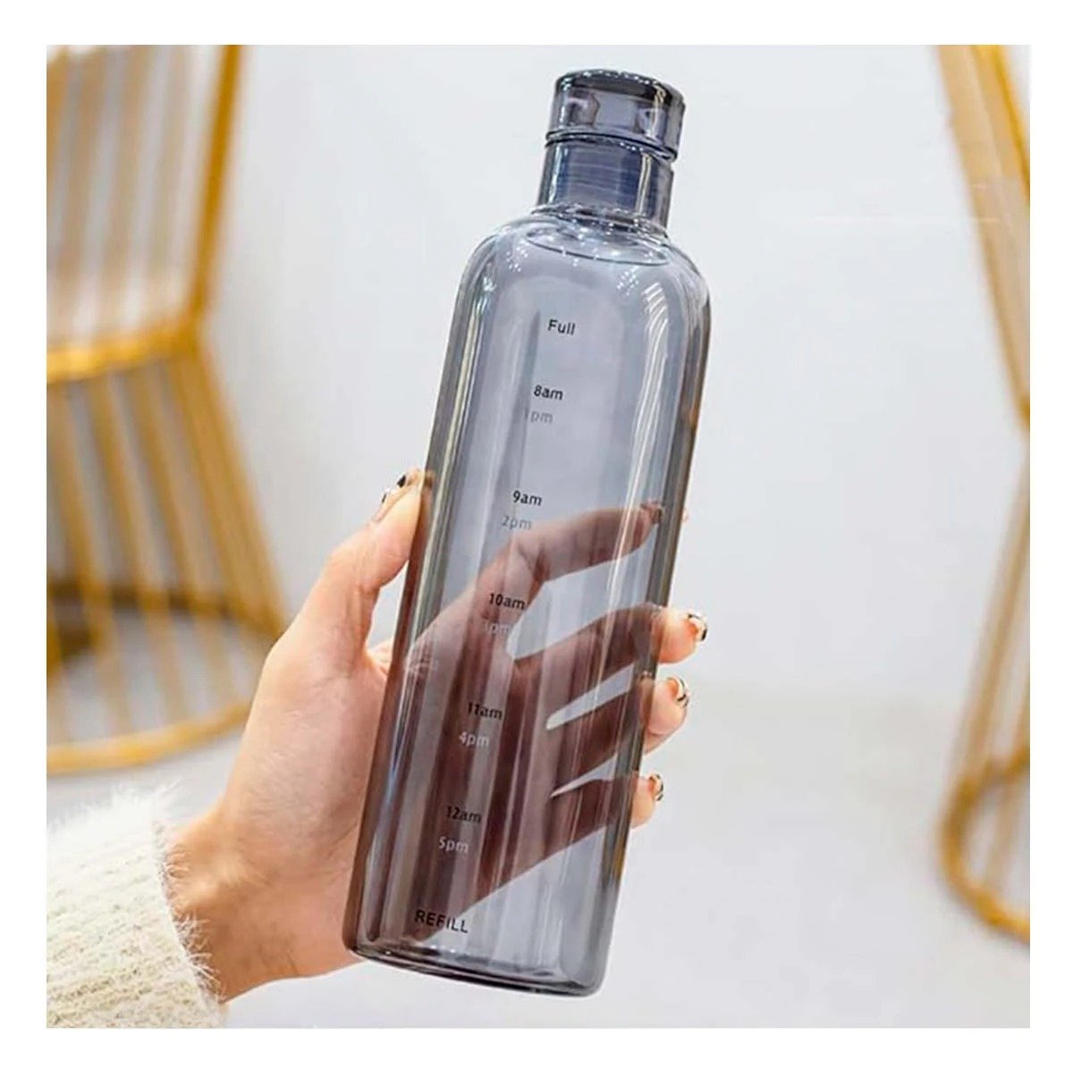 PACK4 ENVASE COMPACTO 500 ML TRANSPARENTE NEGRO CON CIERRE SEGURO Y RAPIDO Y+REGALO STICKER - 5