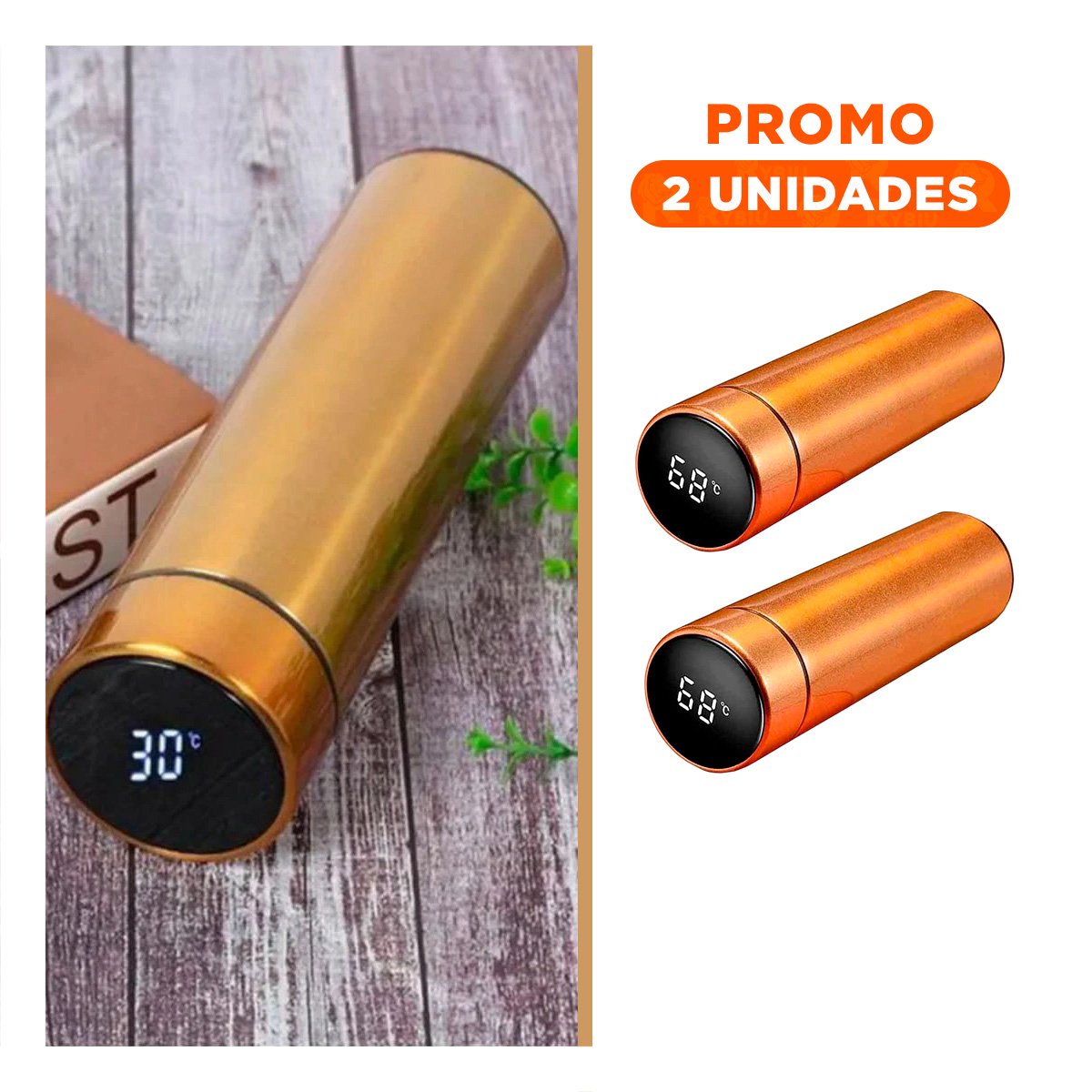 PACK2 BOTELLA TERMICA INTELIGENTE 500 ML CON FILTRO DE TE PARA DISFRUTAR CAFE O TE - 1