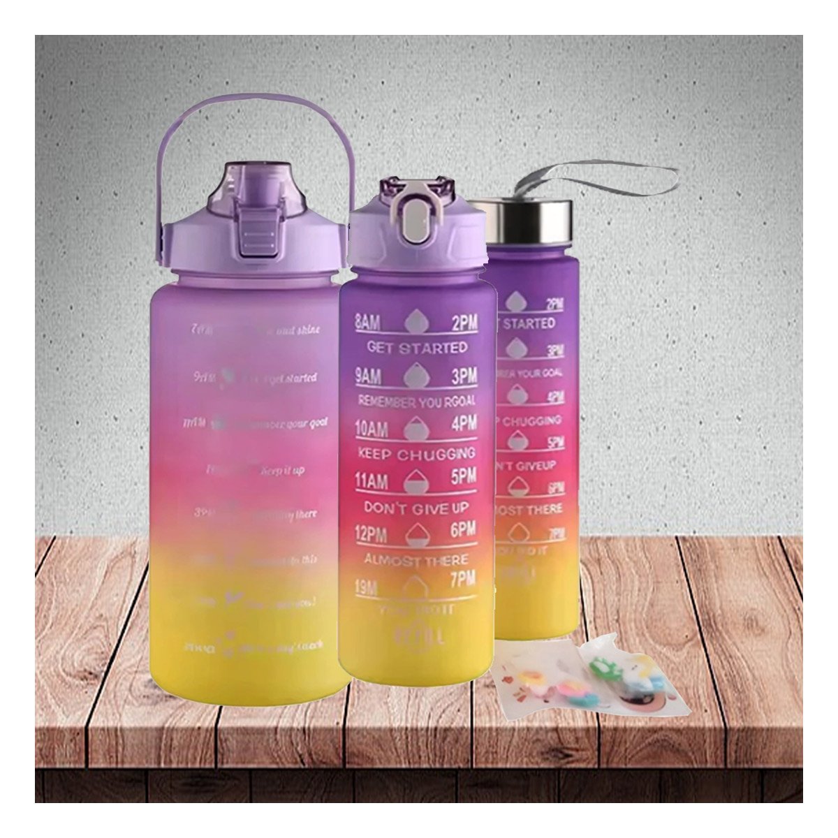PACK4 TOMATODOS EN PRESENTACION DE 3 UNIDADES MORADO 2 L 1 L Y 300 ML CON TAPA - 2