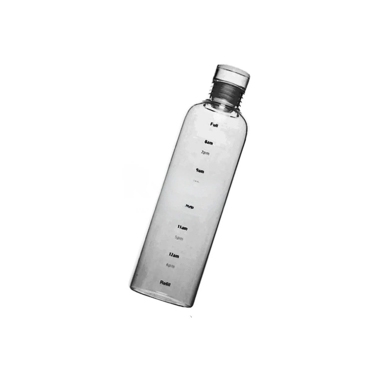PACK12 FRASCO HERMETICO 500 ML TRANSPARENTE NEGRO PARA TRANSPORTE SEGURO Y+REGALO STICKER - 2