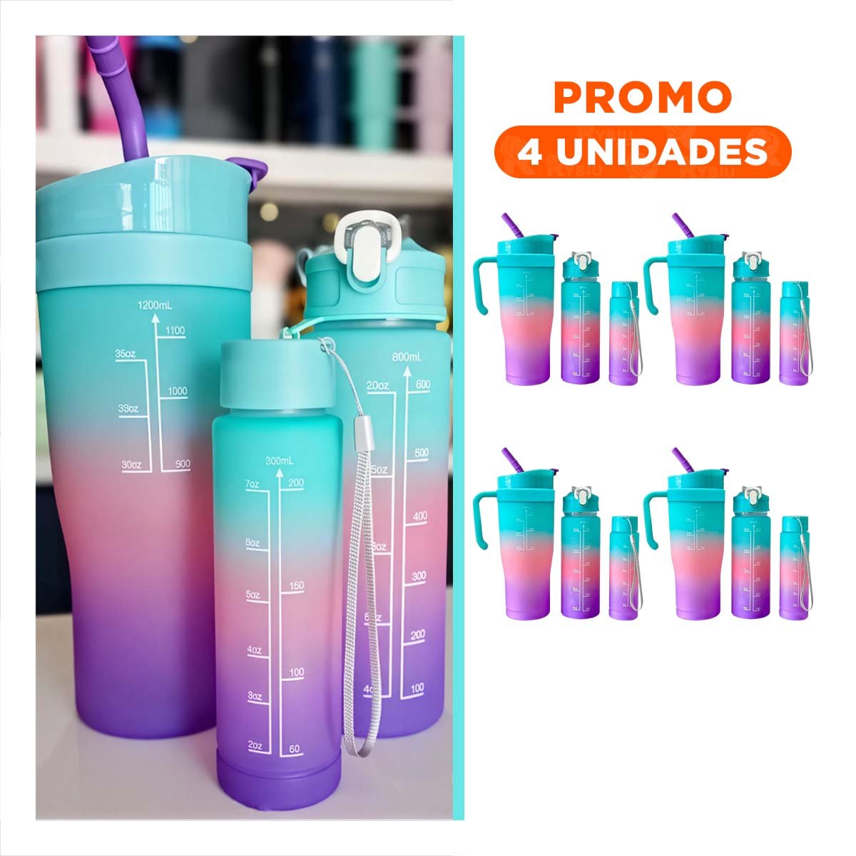 PACK4 TOMATODO ELECTRONICO TRIO TRICOLOR CELESTE ROSADO MORADO FACIL LIMPIAR Y+REGALO STICKER - 1