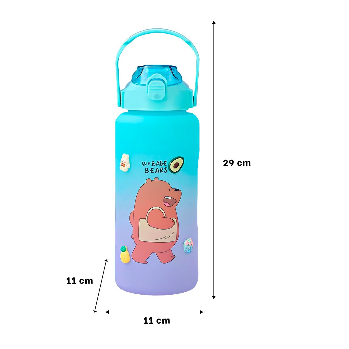 PACK6 VASO ESCOLAR OSO ESCANDALOSO 2 LITROS PARA BEBIDAS Y+REGALO STICKER - 4