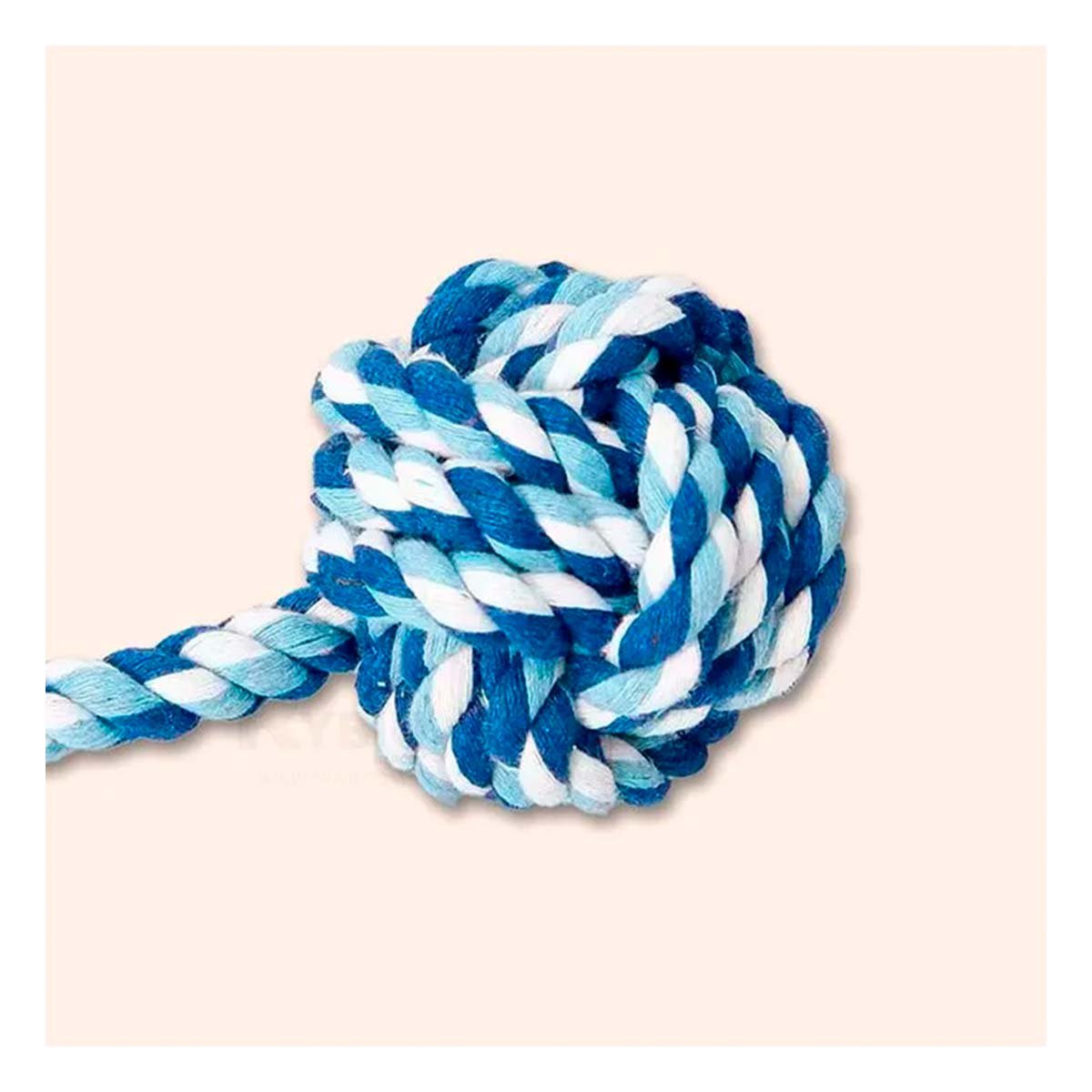 PACK2 PRODUCTO DE LANZAMIENTO CANINO CON PELOTA Y SOGA AZUL CELESTE Y+PAPEL REGALO - 2
