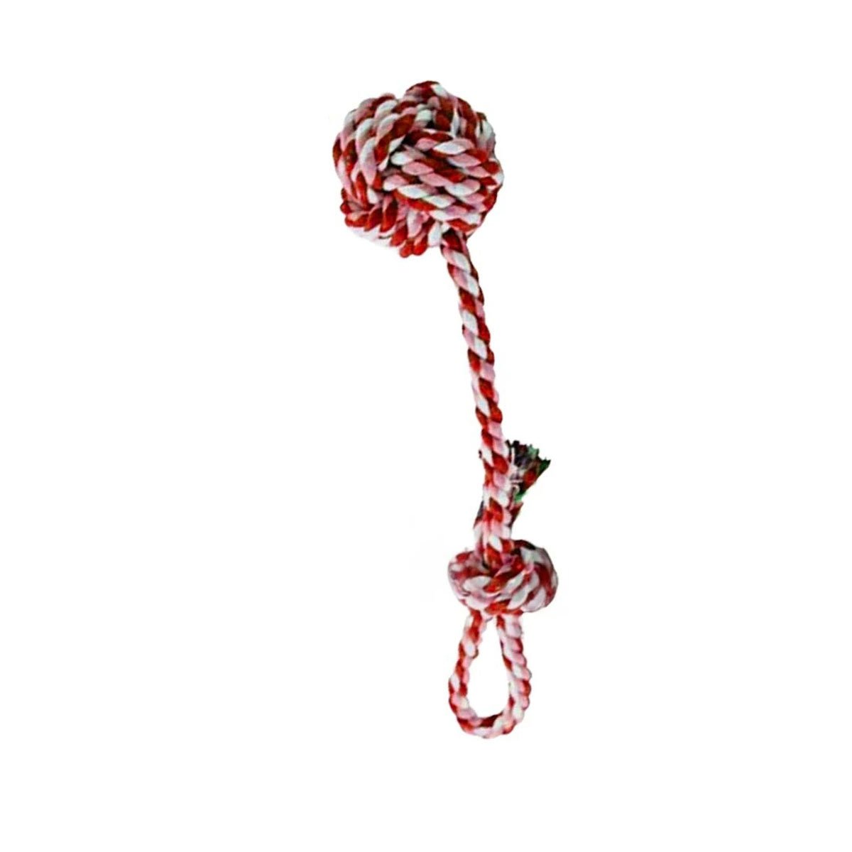 PACK4 OBJETO PARA MORDER CON PELOTA Y SOGA ROSADO ROJO Y+PAPEL REGALO - 3