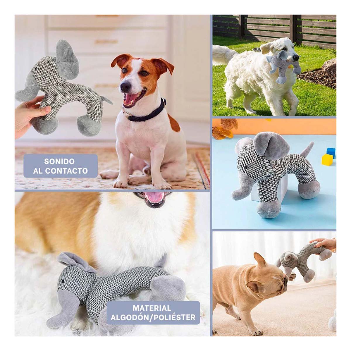 PACK4 EDICION ELEFANTE CON SONIDO DULCE EN COLOR PLOMO PARA HOGAR Y+REGALO STICKER - 2