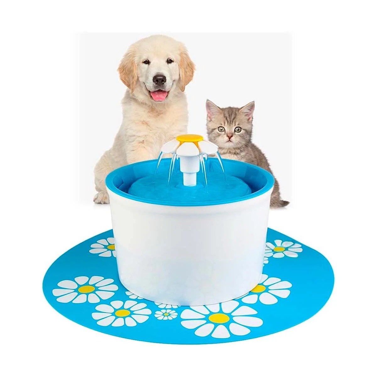 PACK4 PLATAFORMA PARA AGUA CIRCULAR CON ALFOMBRA PET CELESTE PLASTICO SEGURO Y+PAPEL REGALO - 3
