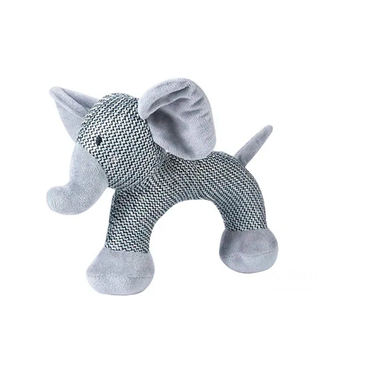 PACK4 COLECCION ELEFANTE DE FELPA CON SONIDO EN PLOMO PARA DECORACION Y+PAPEL REGALO - 3