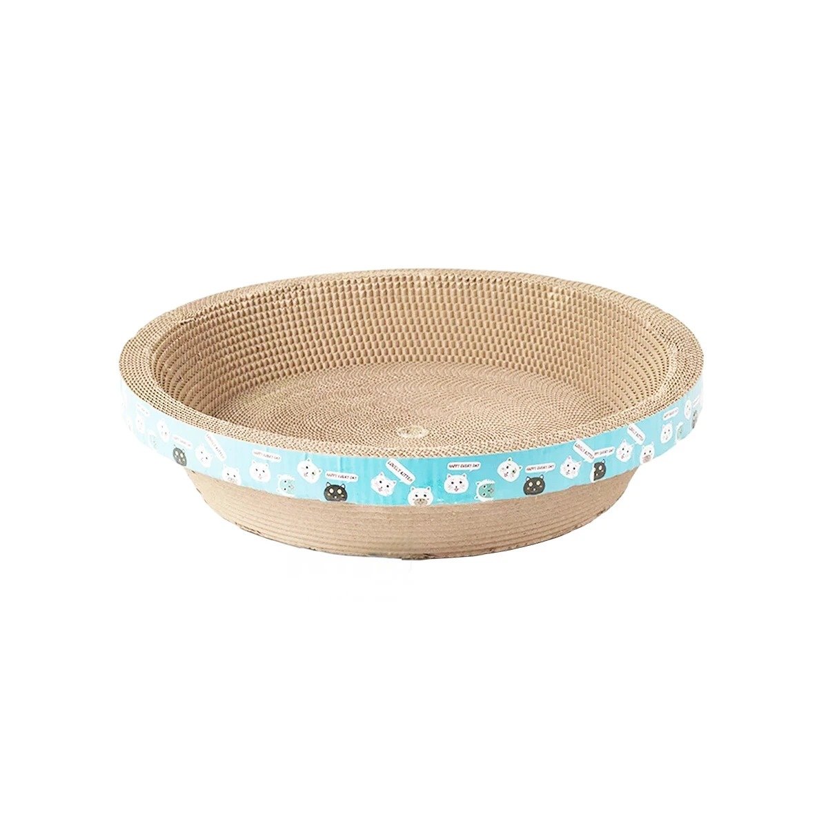 PACK12 PLATAFORMA PARA GATO CIRCULAR CON CATNIP GRANDE 50CM MARRON Y+REGALO STICKER - 2