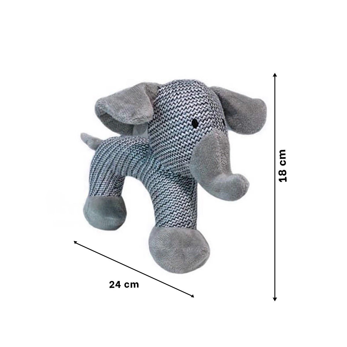 PACK2 INSPIRACION ELEFANTE DE FELPA CON SONIDO EN PLOMO PARA HOGAR - 4