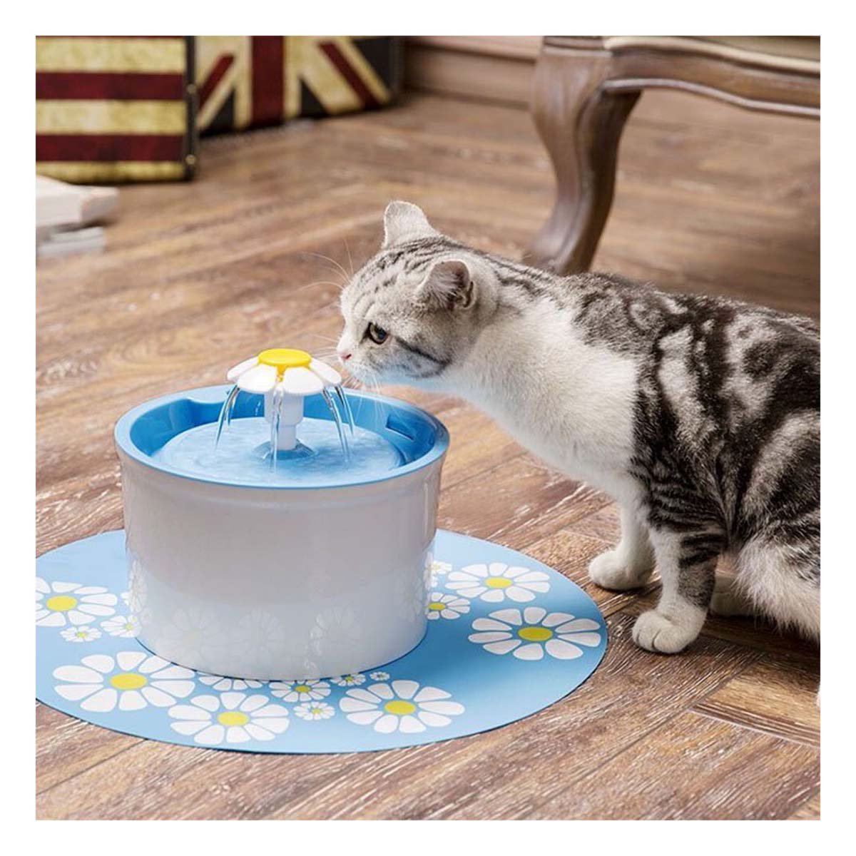 PACK2 UNIDAD PARA AGUA CIRCULAR CON ALFOMBRA PET CELESTE PLASTICO RESISTENTE Y+REGALO STICKER - 5