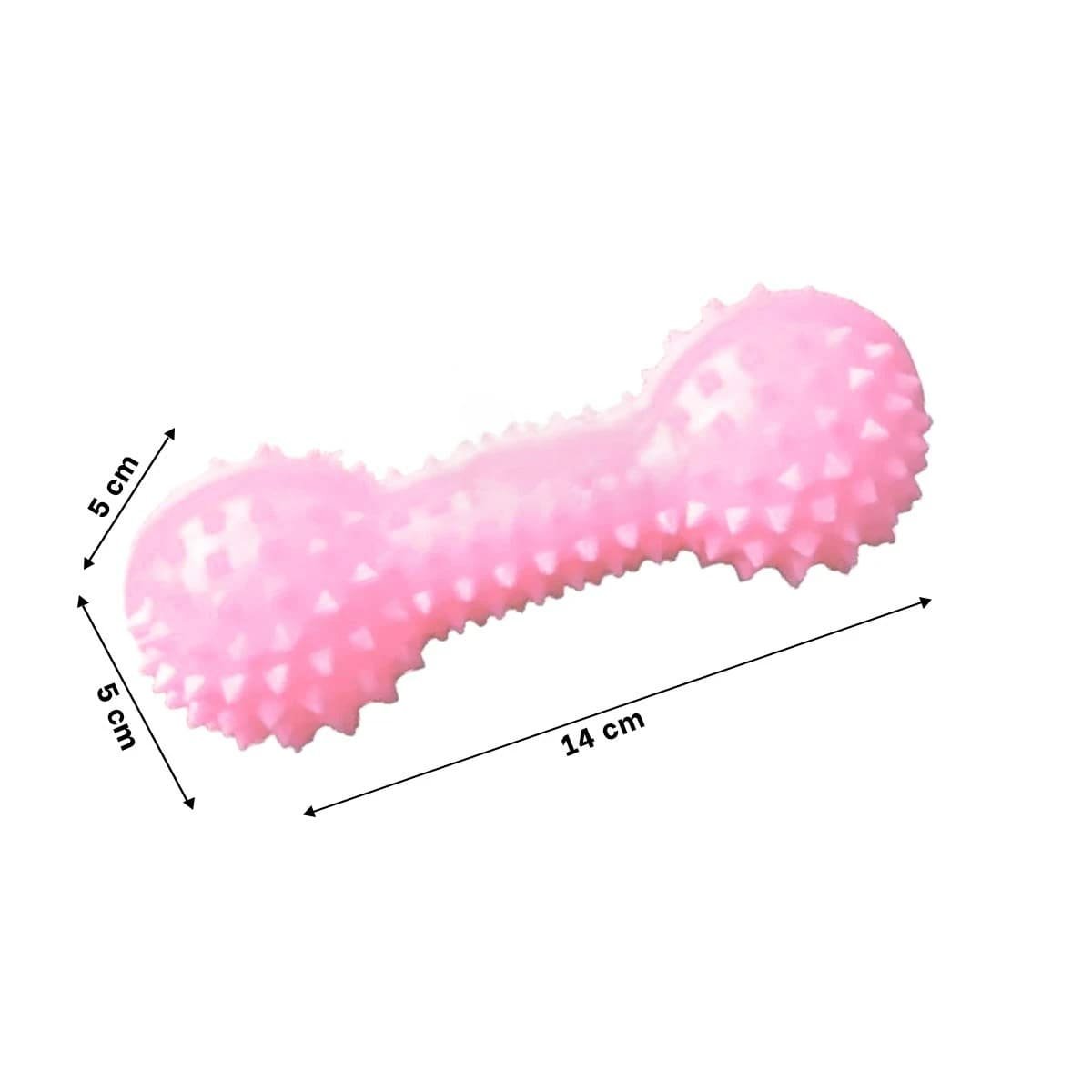 PACK12 HERRAMIENTA INTERACTIVA ROSADO PARA MASCOTAS PESA CON PUNTAS SEGURAS - 4