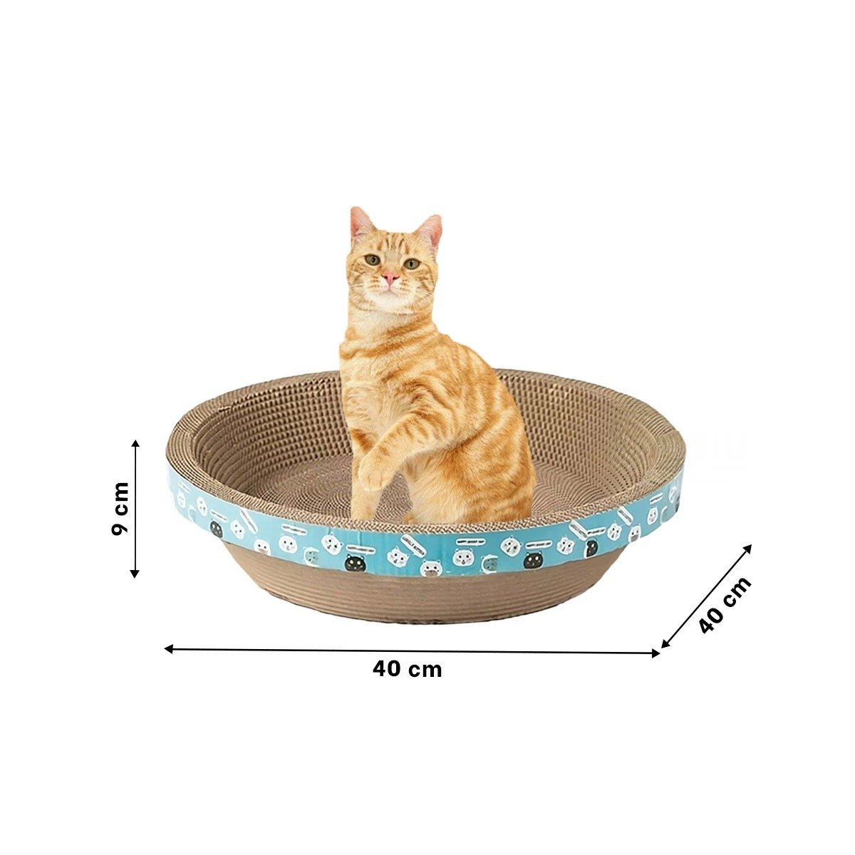 PACK2 BASE DE DESCANSO CIRCULAR CON CATNIP CHICO 40 CM MARRON PARA GATO CASA - 4