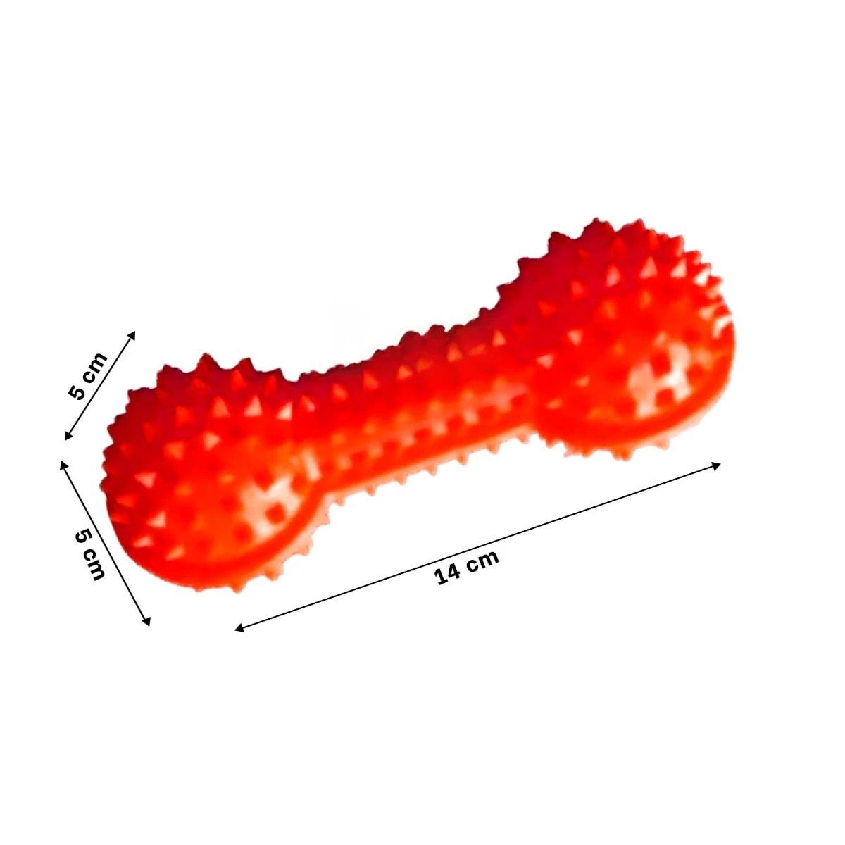 PACK12 HERRAMIENTA DE JUEGO ROJO PARA MASCOTAS FORMA DE PESA DURABLE Y+PAPEL REGALO - 4