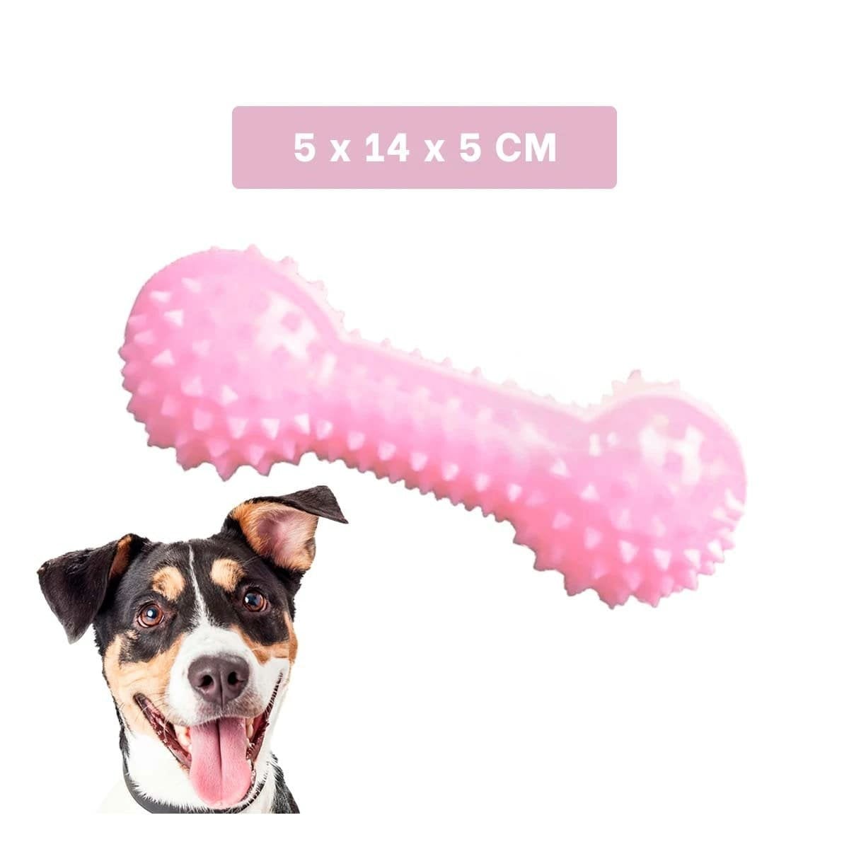 PACK6 HERRAMIENTA ROSADO PARA MASCOTAS FORMA DE PESA CON PUNTAS RESISTENTES Y+REGALO STICKER - 4