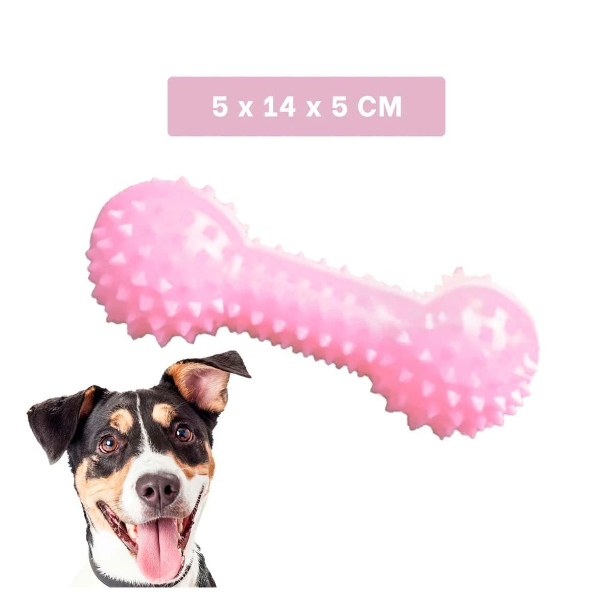 PACK12 HERRAMIENTA DE JUEGO ROSADO PARA MASCOTAS FORMA DE PESA DURABLE Y+PAPEL REGALO - 4