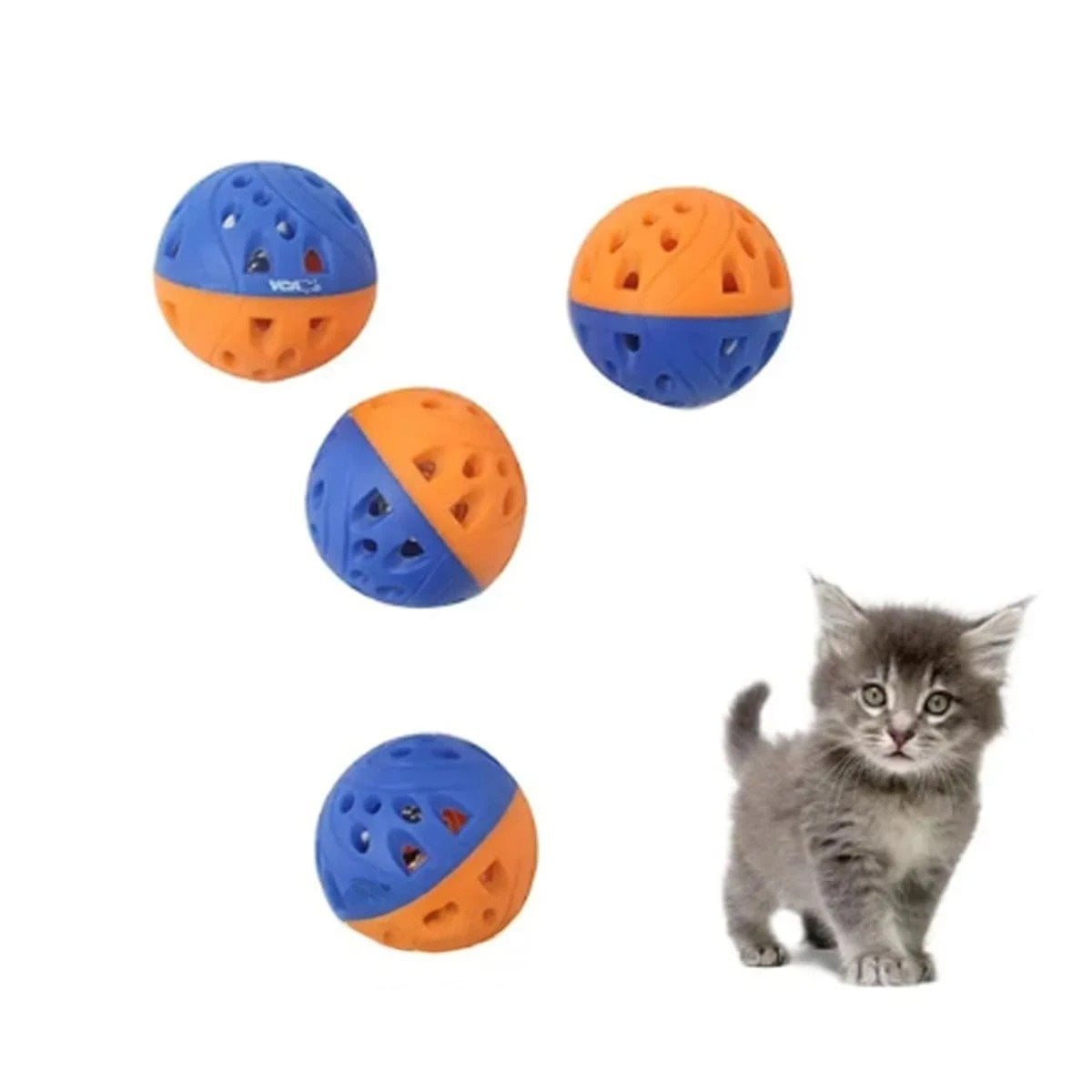 PACK6 CREACION CON CASCABEL AZUL Y NARANJA PARA BEBE JUEGO EN CASA Y+REGALO STICKER - 2