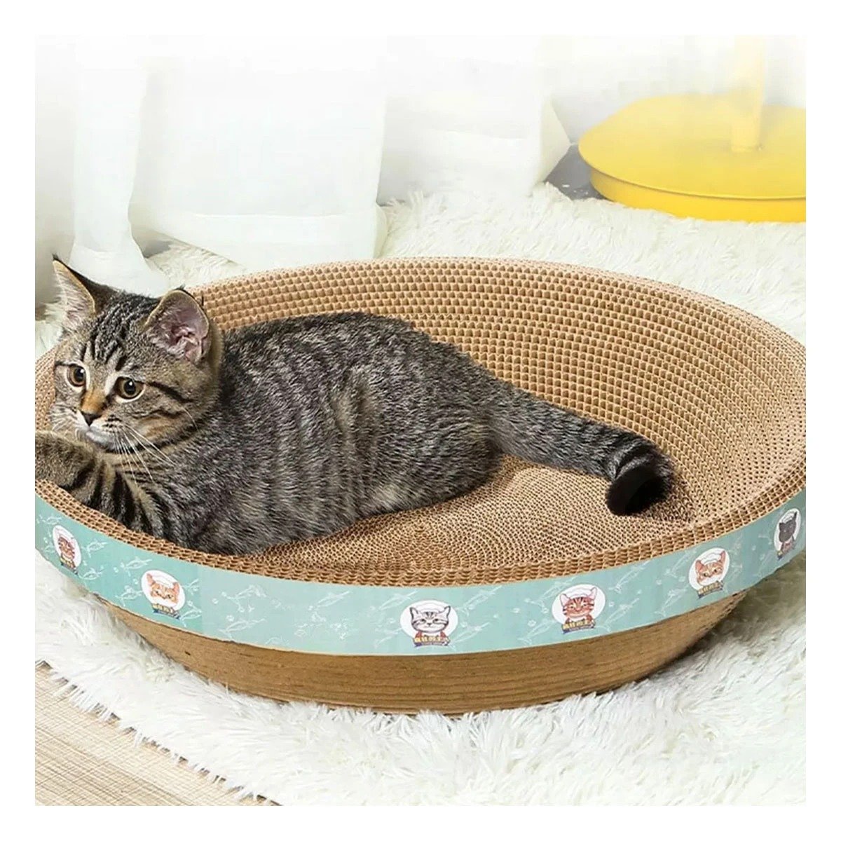 PACK2 AREA DE ENTRETENIMIENTO CIRCULAR CON CATNIP GRANDE 50CM MARRON - 3