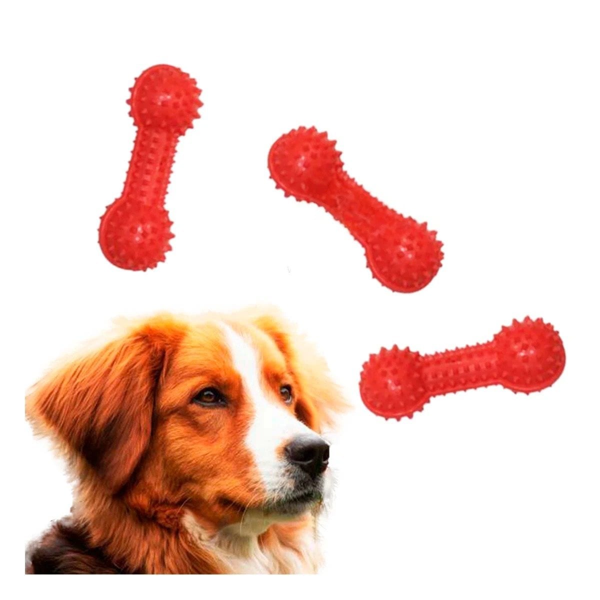 PACK4 APARATO DE JUEGO ROJO PARA MASCOTAS PESA CON PUNTAS SEGURAS Y+PAPEL REGALO - 3