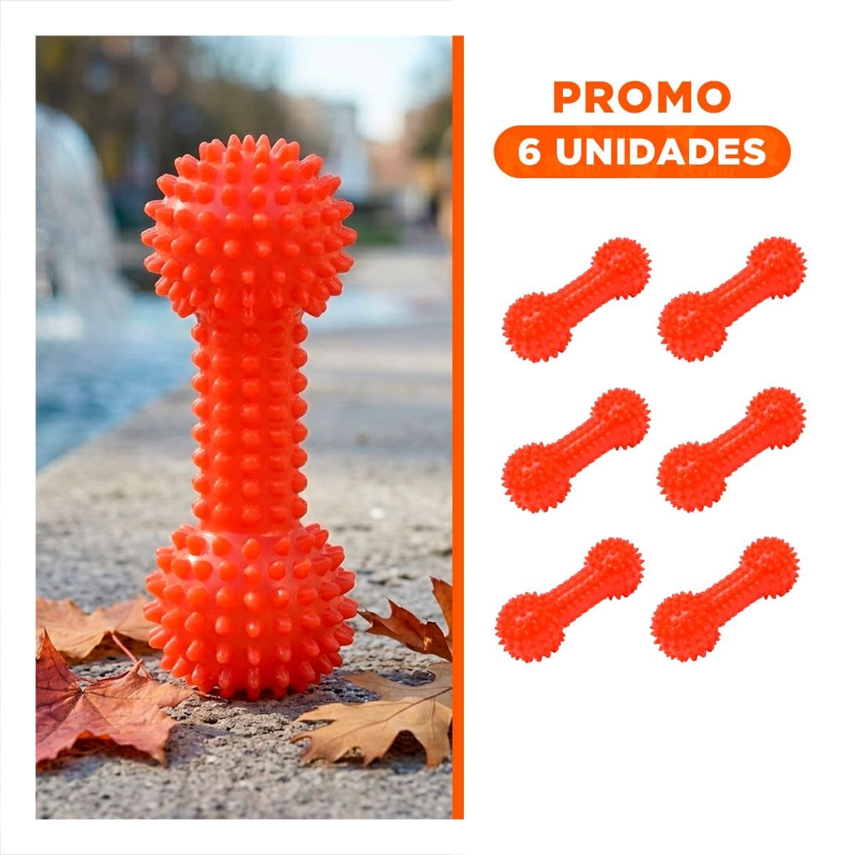 PACK6 APARATO PEQUENO ROJO PARA MASCOTAS PESA CON PUNTAS SUAVES - 1