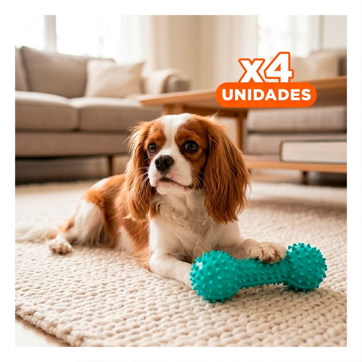 PACK4 APARATO VERDE AGUA PARA MASCOTAS FORMA DE PESA CON PUNTAS DURABLES - 1