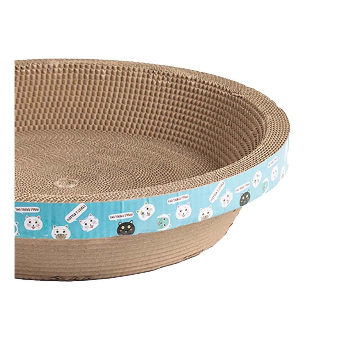 PACK6 ESPACIO DE JUEGO CIRCULAR CON CATNIP GRANDE 50CM MARRON PARA GATO Y+REGALO STICKER - 2
