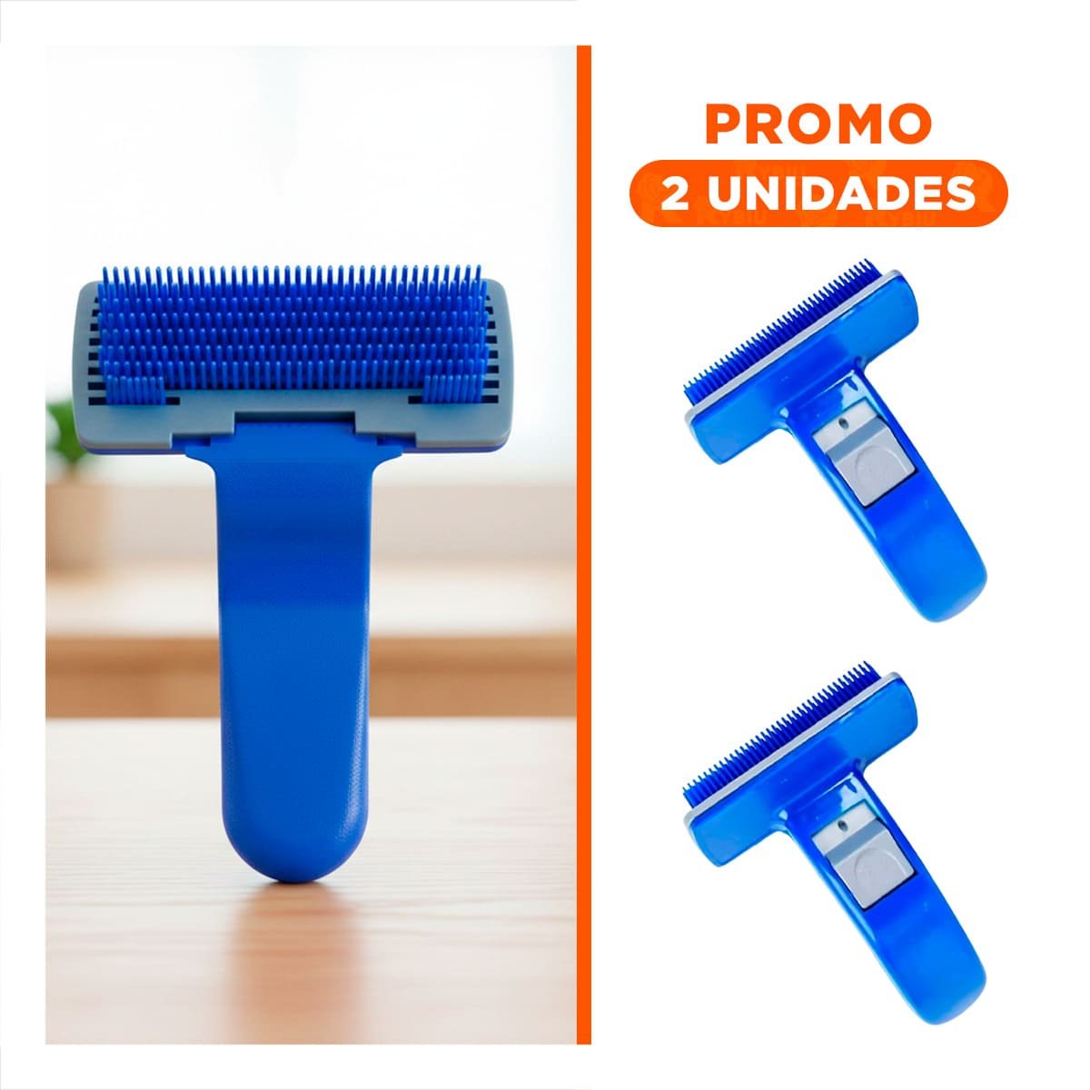 PACK2 KIT DE LIMPIEZA PEQUENO AZUL PARA MASCOTAS CON CEPILLO FACIL - 1