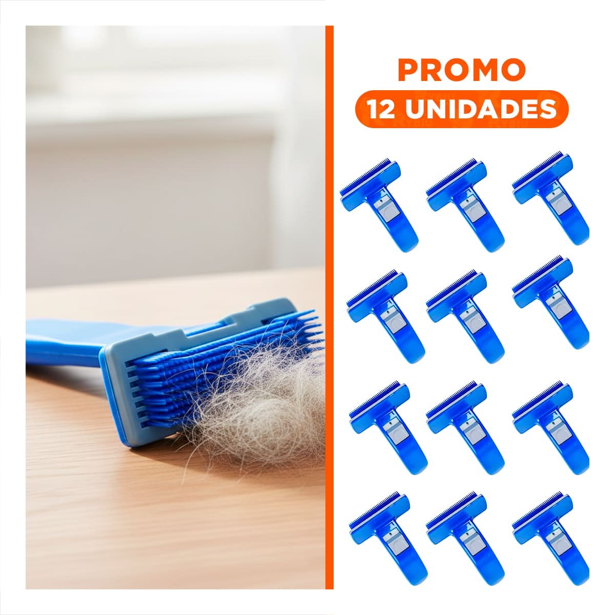 PACK12 SET PEQUENO AZUL PARA MASCOTAS CON SISTEMA AUTOLIMPIANTE PLASTICO Y+REGALO STICKER - 1