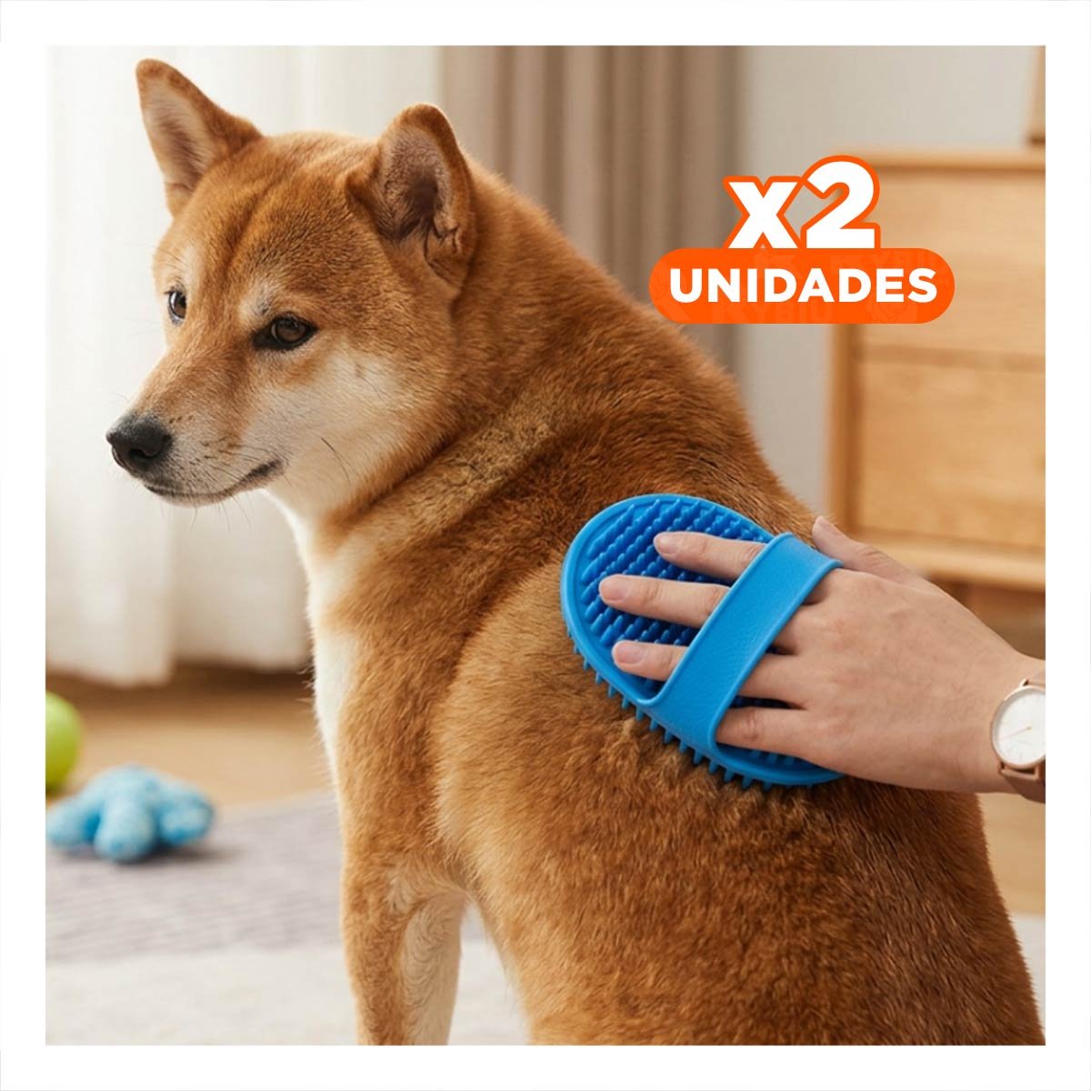 PACK2 TENEDOR DE PELO DE MANO CELESTE CON DISENO ERGONOMICO Y SUAVE Y+REGALO STICKER - 1