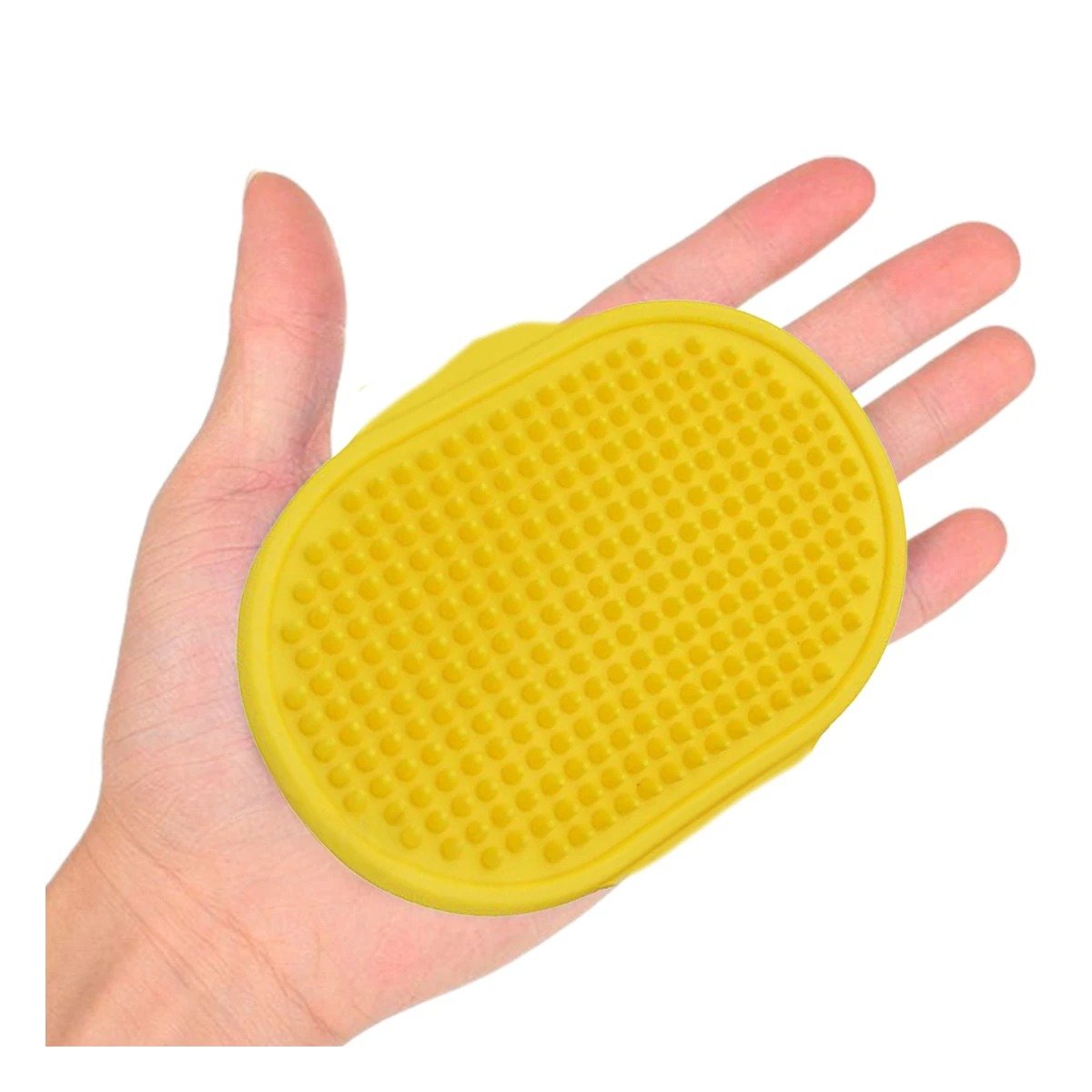 PACK2 TENEDOR DE PELO DE MANO AMARILLO CON DISENO ERGONOMICO Y SUAVE Y+REGALO STICKER - 2