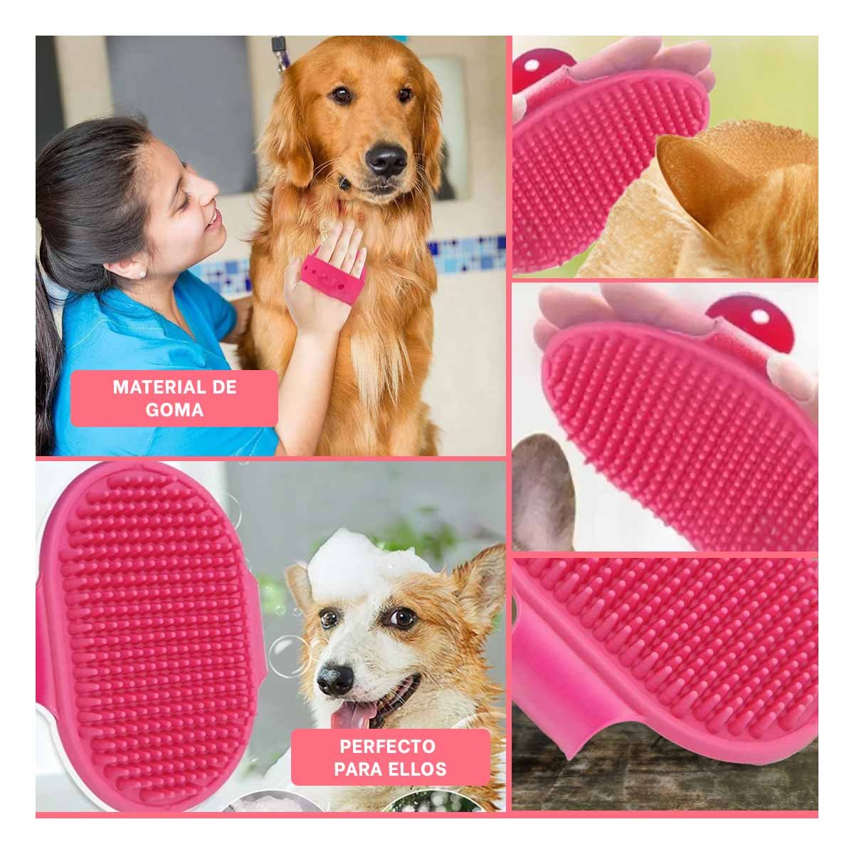 PACK4 RASTRILLO CIRCULAR ROSADO PARA CABELLO CON MATERIAL DURABLE Y+REGALO STICKER - 2