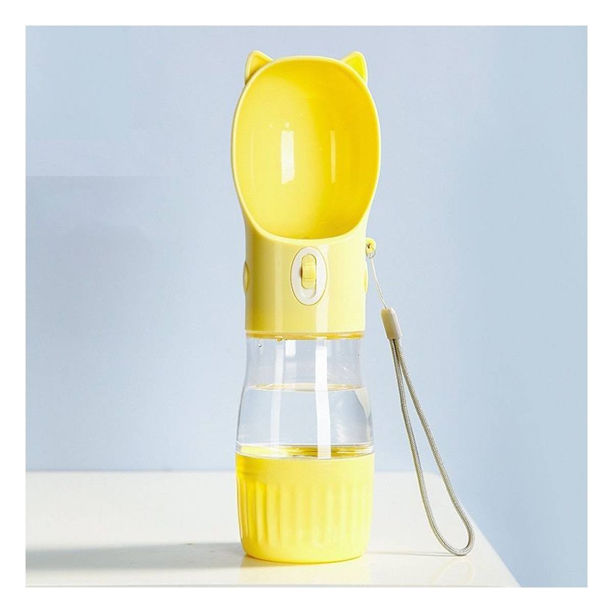 PACK6 BOTELLA PRACTICA GATO AMARILLO PARA LLEVAR EN BOLSO - 3