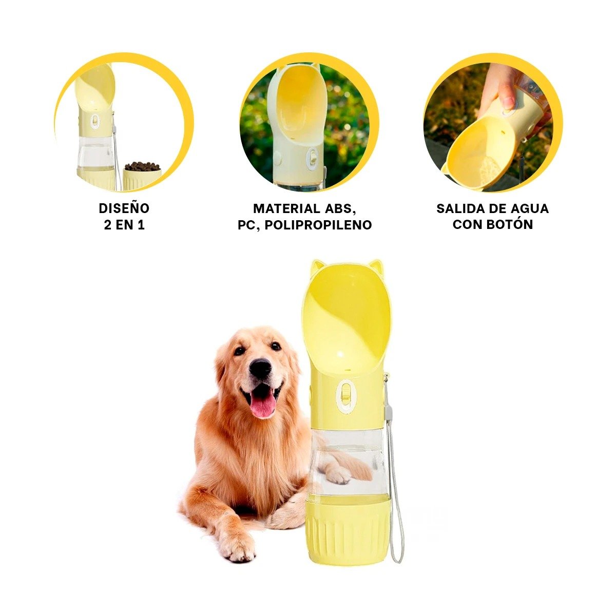 PACK6 APLICADOR PORTATIL GATO AMARILLO PARA GEL LIQUIDO Y+REGALO STICKER - 2