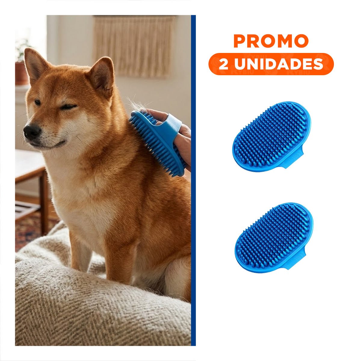 PACK2 TENEDOR DE PELO CIRCULAR CELESTE PARA DESENREDO Y ESTILO - 1
