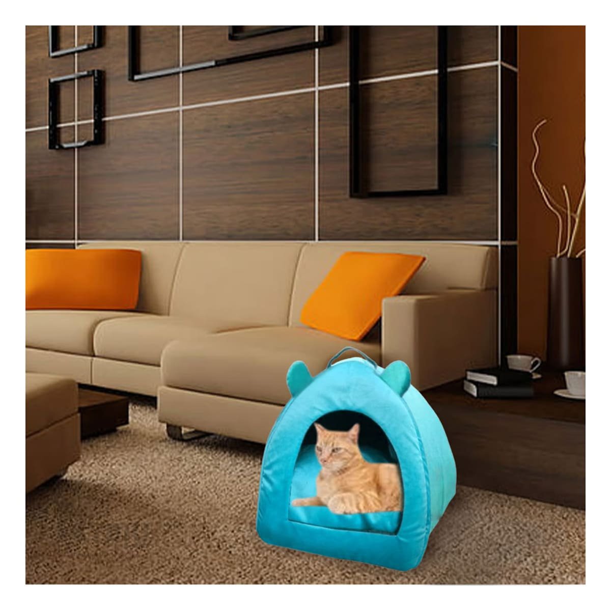 PACK2 GUARIDA TIPO IGLU AZUL REY TALLA L ESPACIO COMODO Y+REGALO STICKER - 3