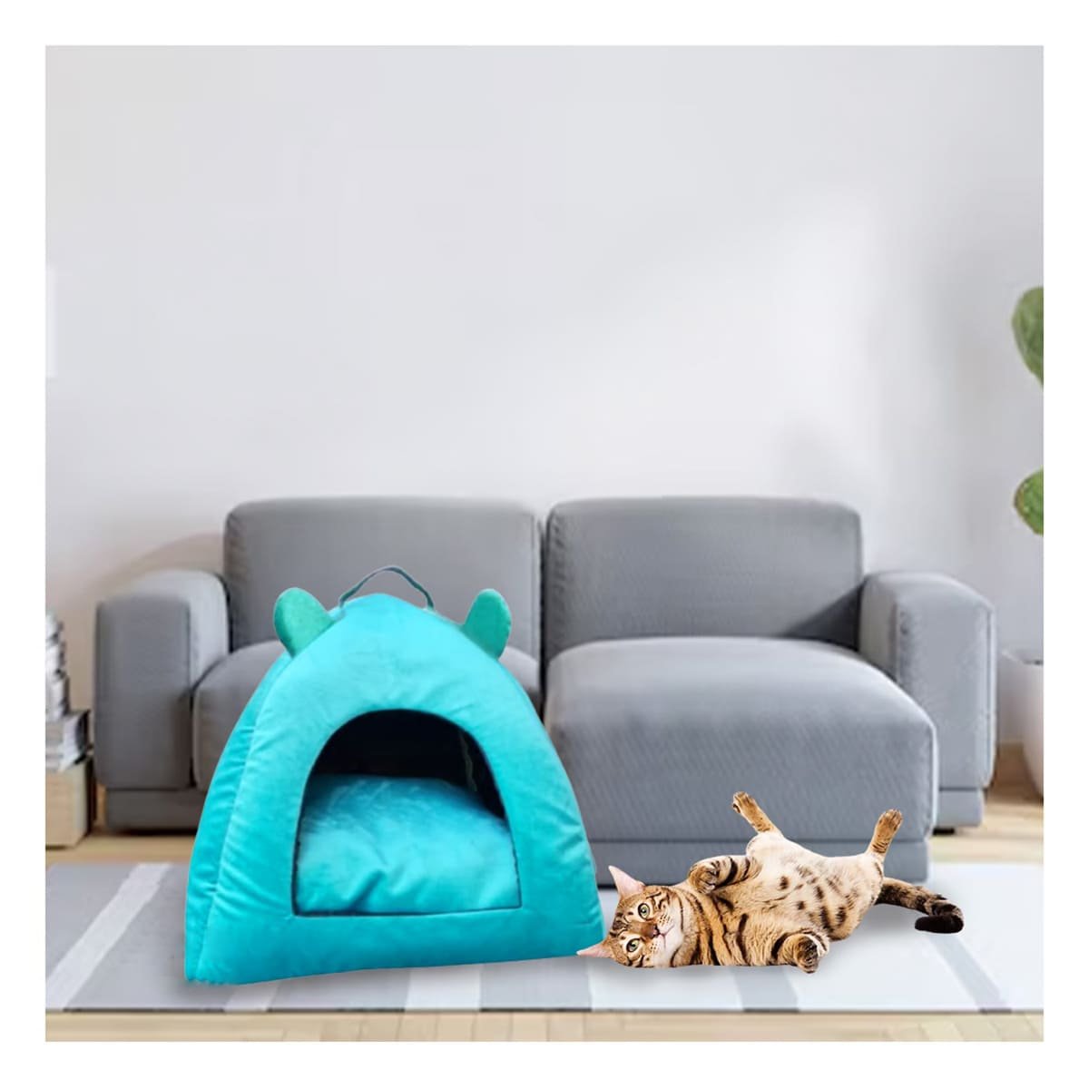 PACK2 GUARIDA TIPO IGLU AZUL REY TALLA L ESPACIO COMODO Y+REGALO STICKER - 5