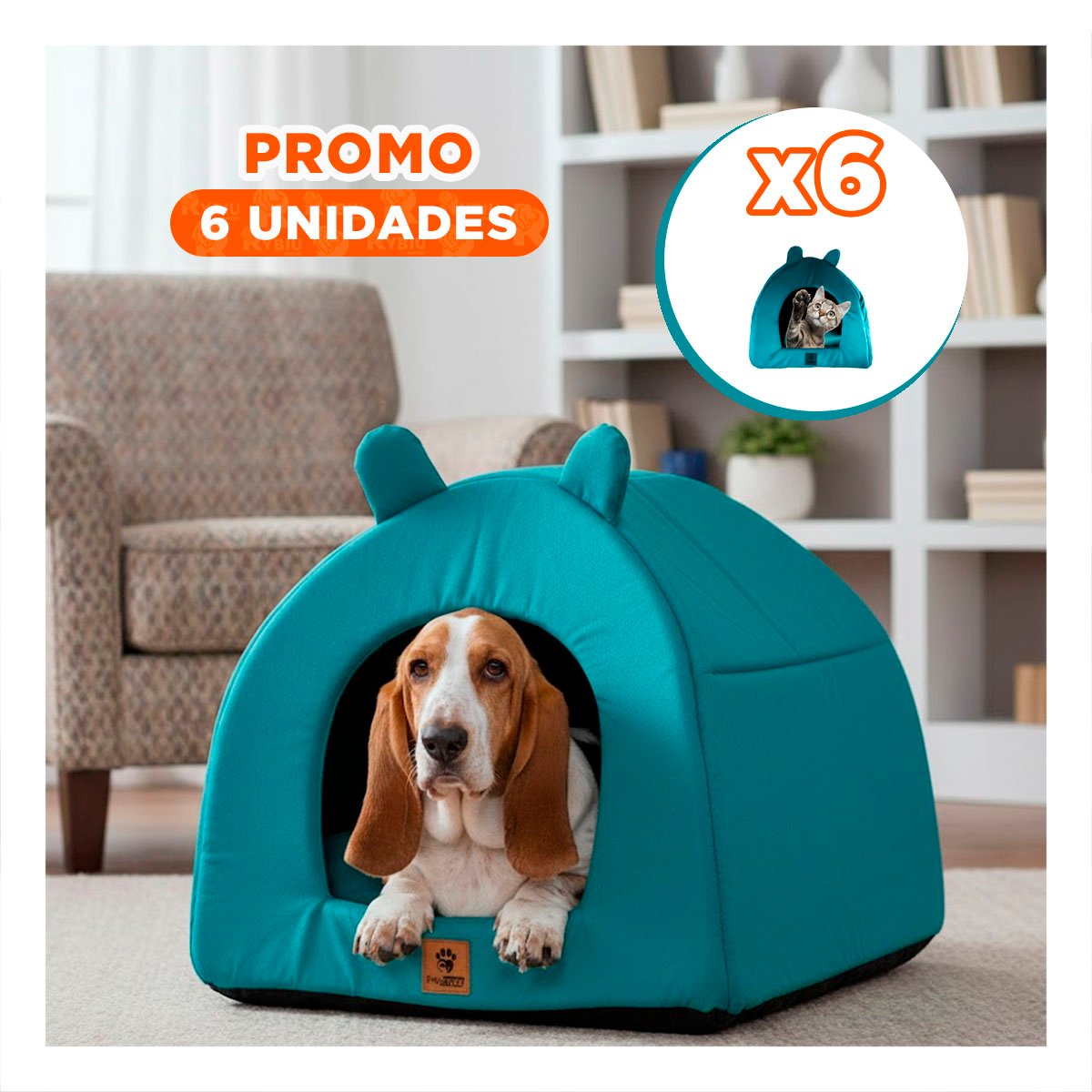 PACK6 COBIJO CERRADO AZUL REY ESTILO IGLU TALLA L DESCANSO Y+REGALO STICKER - 1