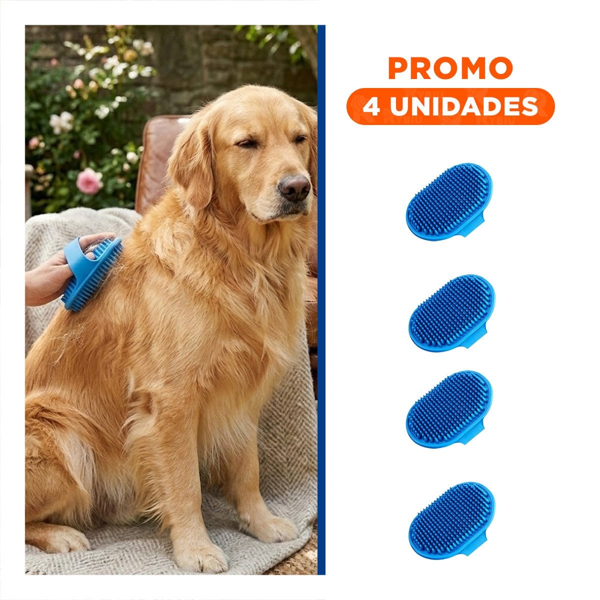 PACK4 RASTRILLO CIRCULAR CELESTE PARA CABELLO CON MATERIAL DURABLE Y+REGALO STICKER - 1