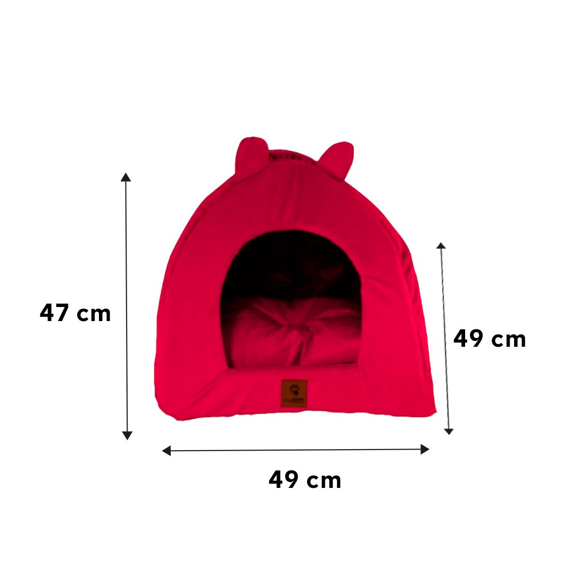 PACK4 NIDO IGLU ROJO TALLA L REFUGIO PRIVADO MASCOTAS Y+PAPEL REGALO - 4
