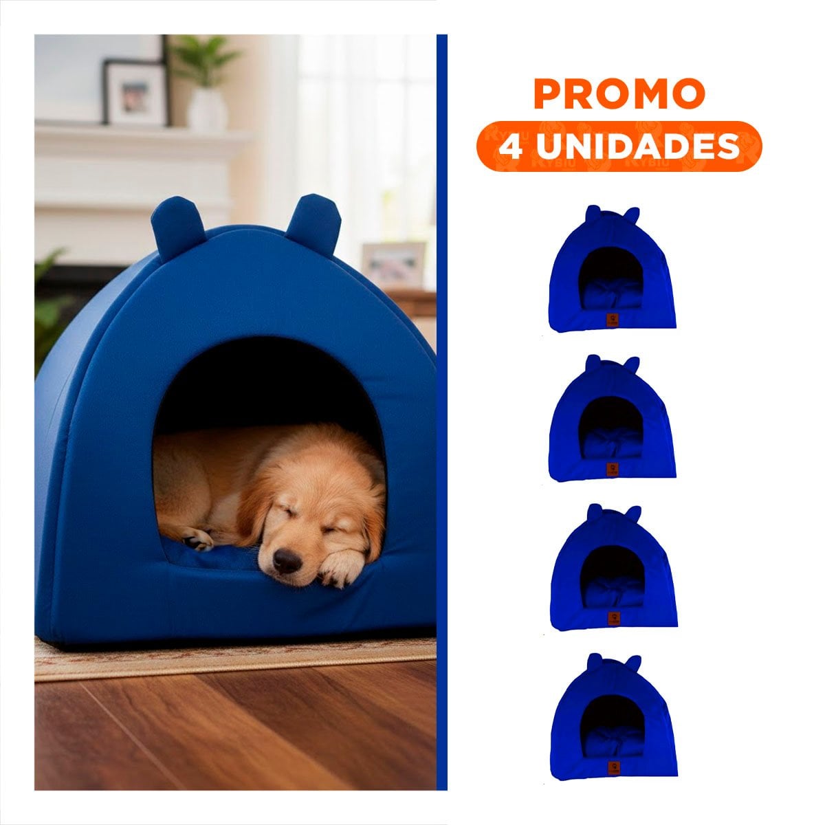 PACK4 GUARIDA TIPO IGLU AZUL NOCHE TALLA L ESPACIO COMODO Y+REGALO STICKER - 1