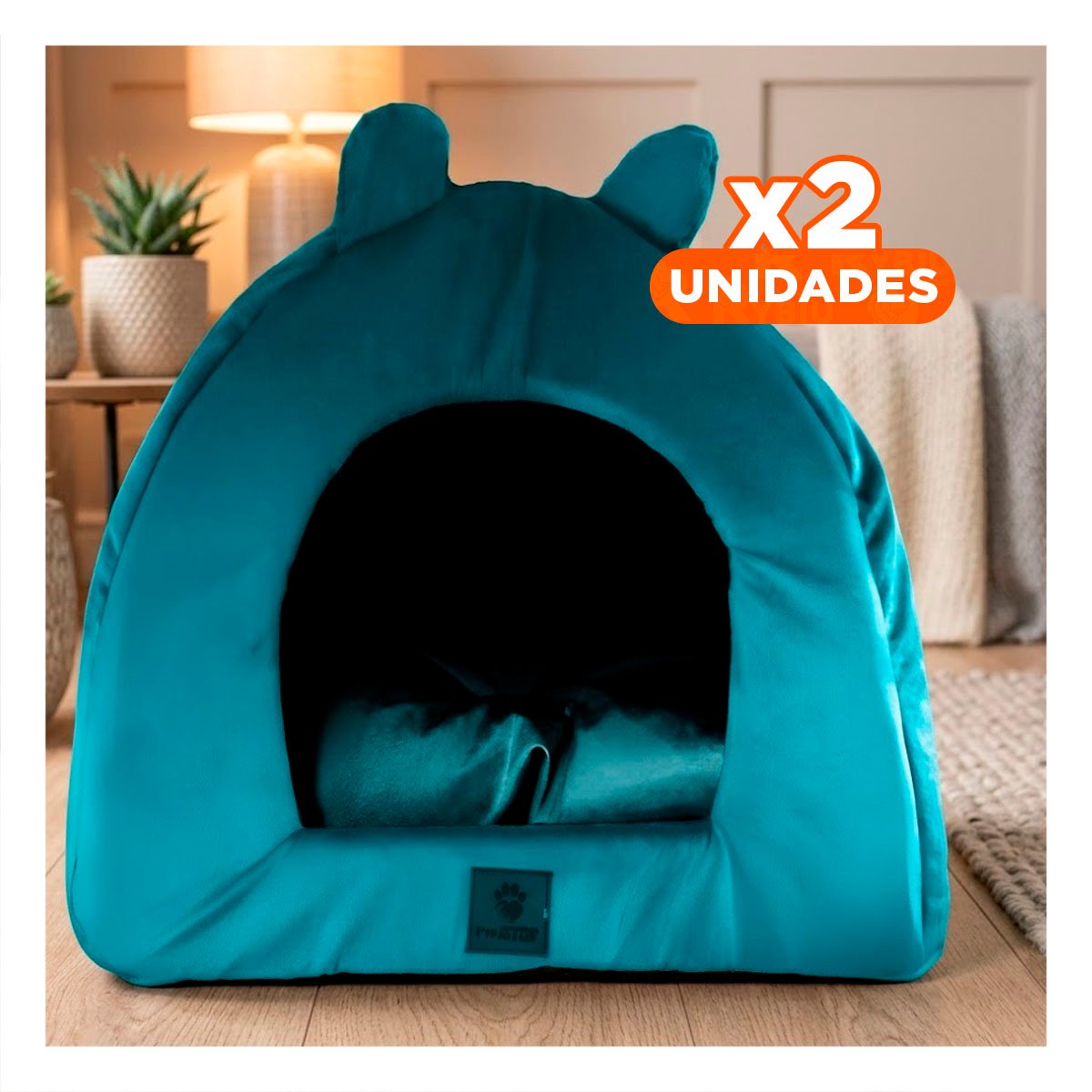 PACK2 NIDO TIPO IGLU VERDE AGUA TALLA L ESPACIO CALIDO MASCOTAS Y+REGALO STICKER - 1