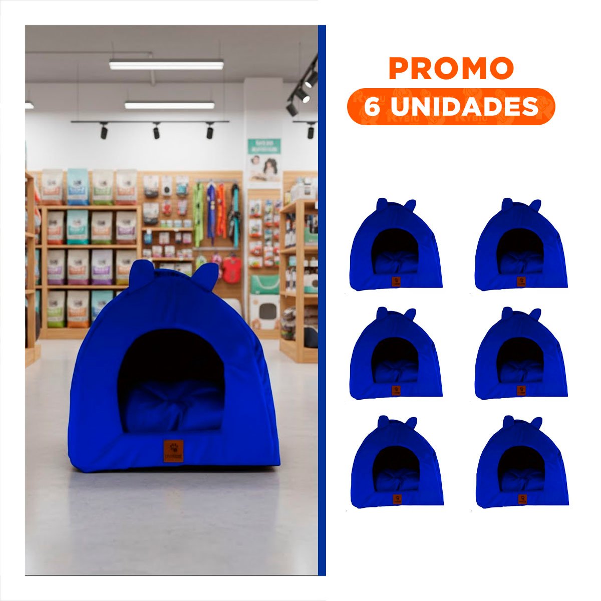 PACK6 GUARIDA CERRADA AZUL NOCHE ESTILO IGLU TALLA L DESCANSO - 1