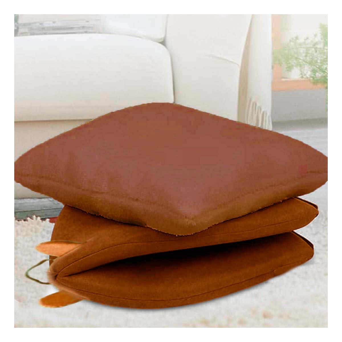 PACK4 NIDO CERRADO MARRON ESTILO IGLU TALLA L DESCANSO Y+PAPEL REGALO - 5